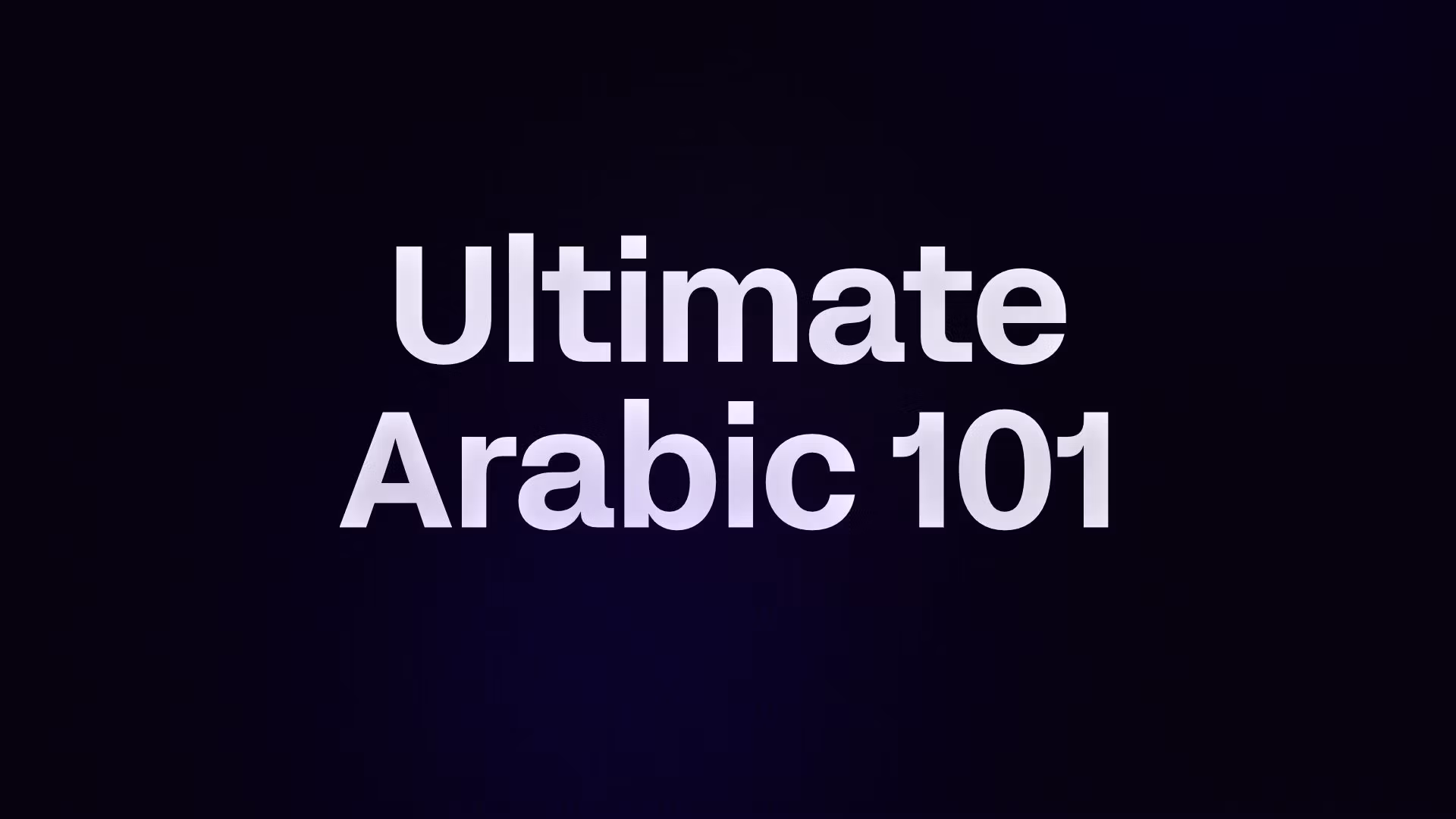 Ultimate Arabic 101