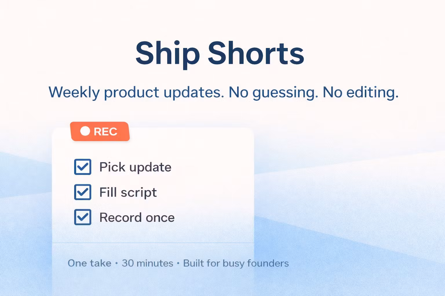 Ship Content: Weekly One Take 