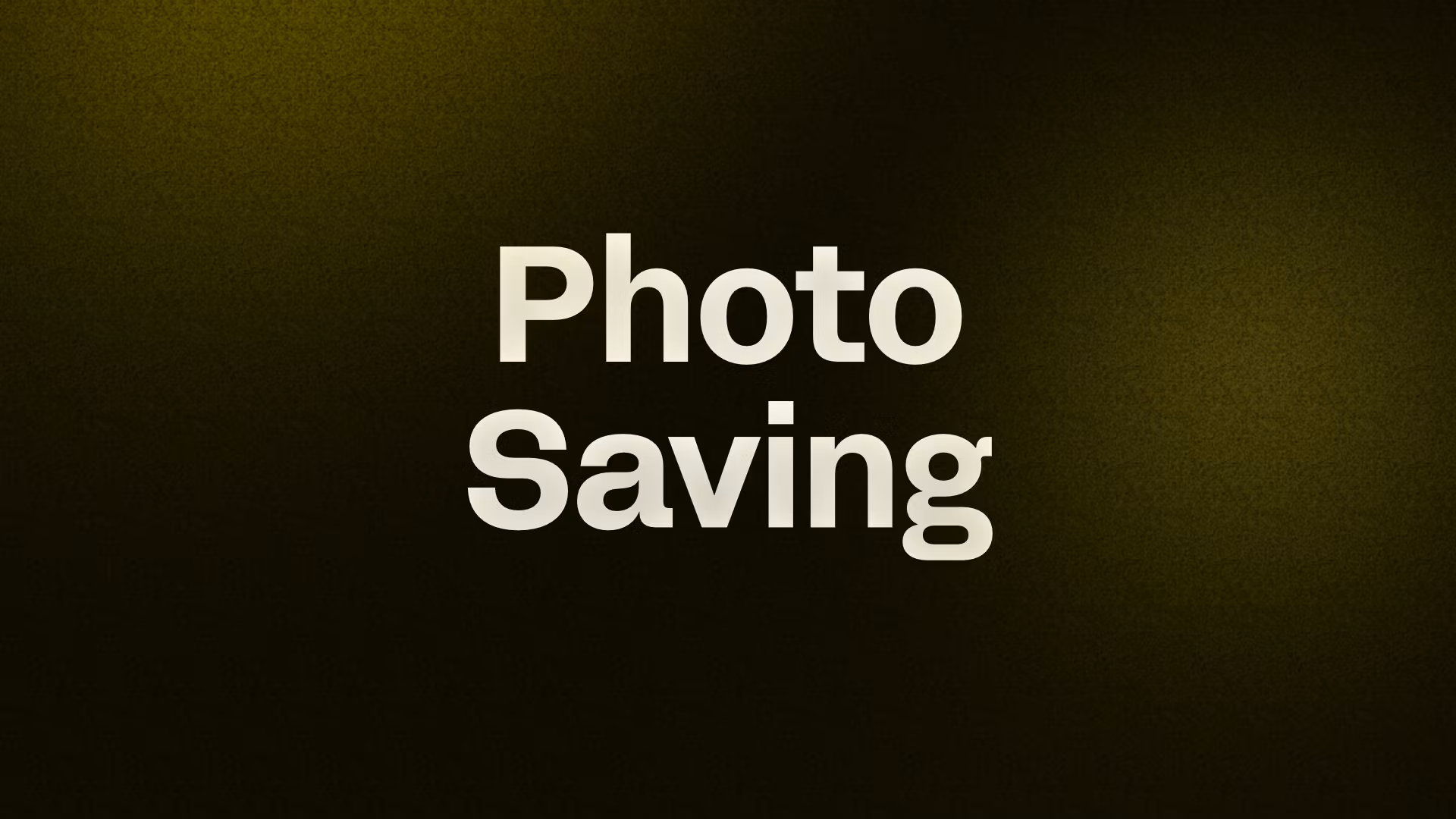 Photo Saving
