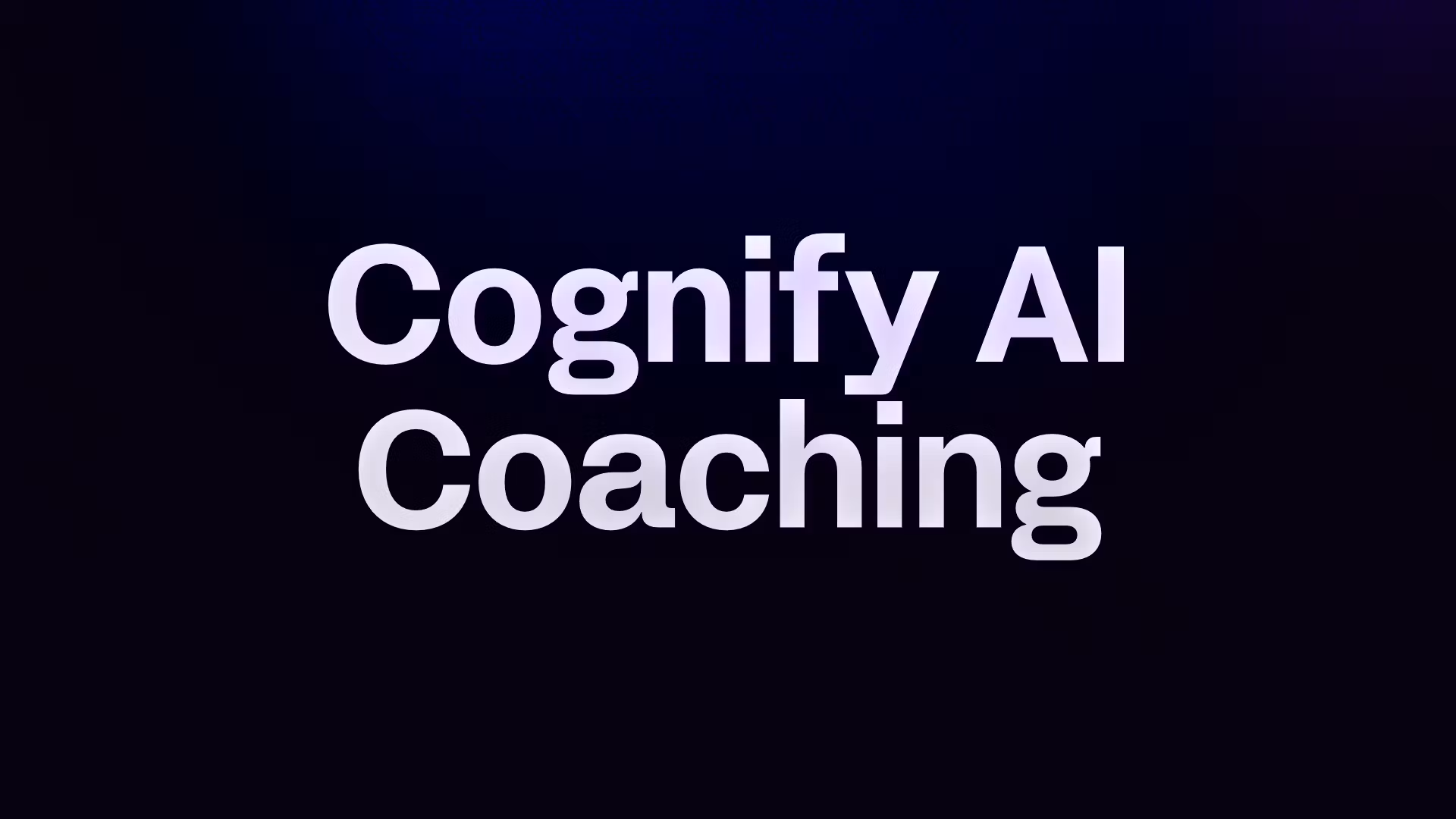 Cognify AI Coaching