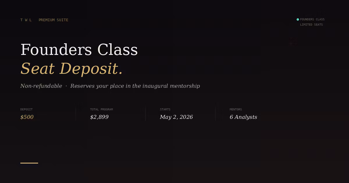 Founders Class — $500 Deposit
