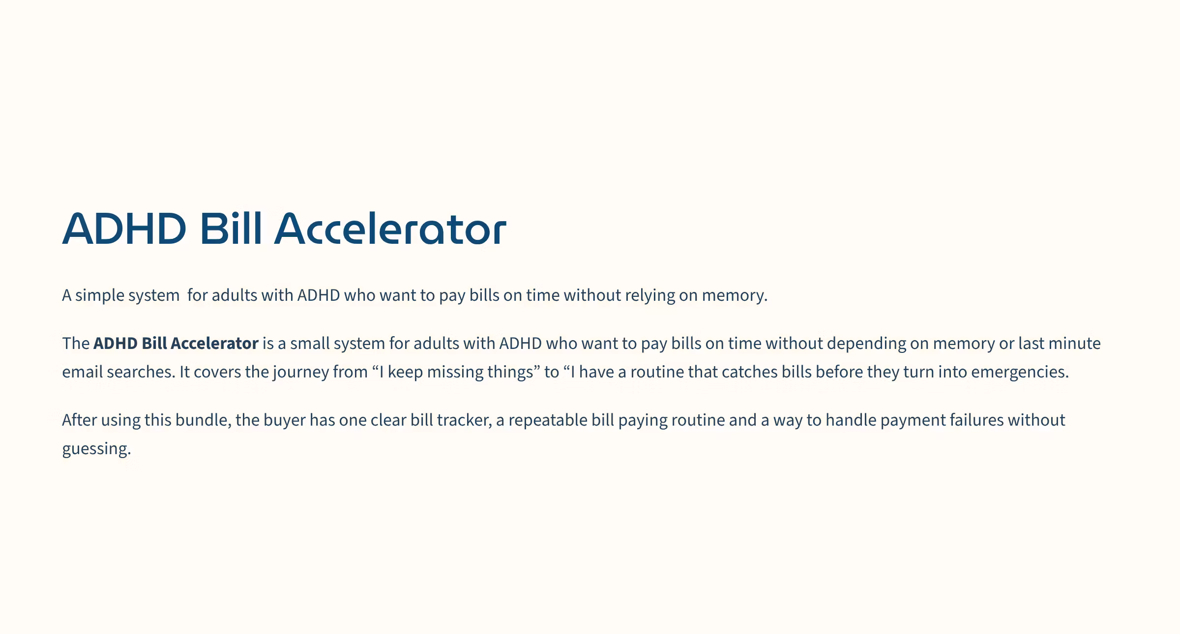 ADHD Bill Accelerator
