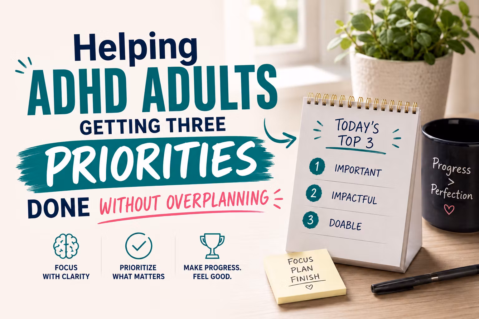 ADHD Adults Getting Three Priorities Done Without Overplanning