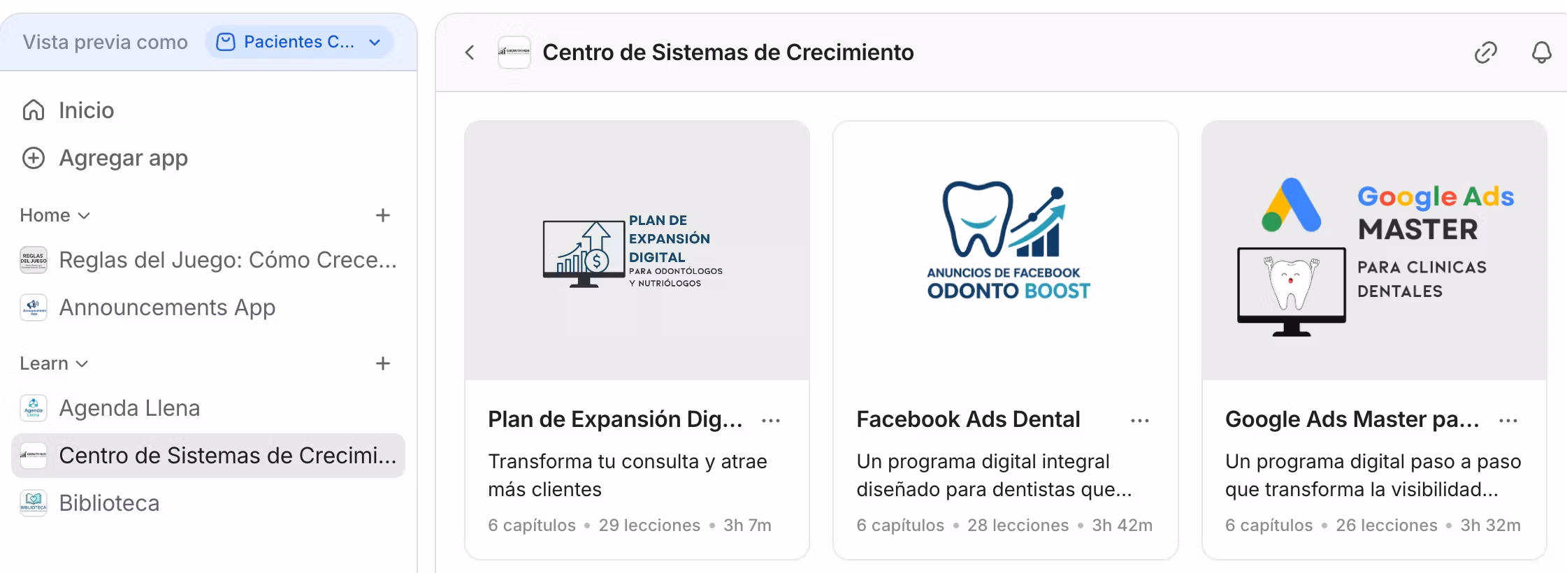 Pacientes Cuando Quieras
