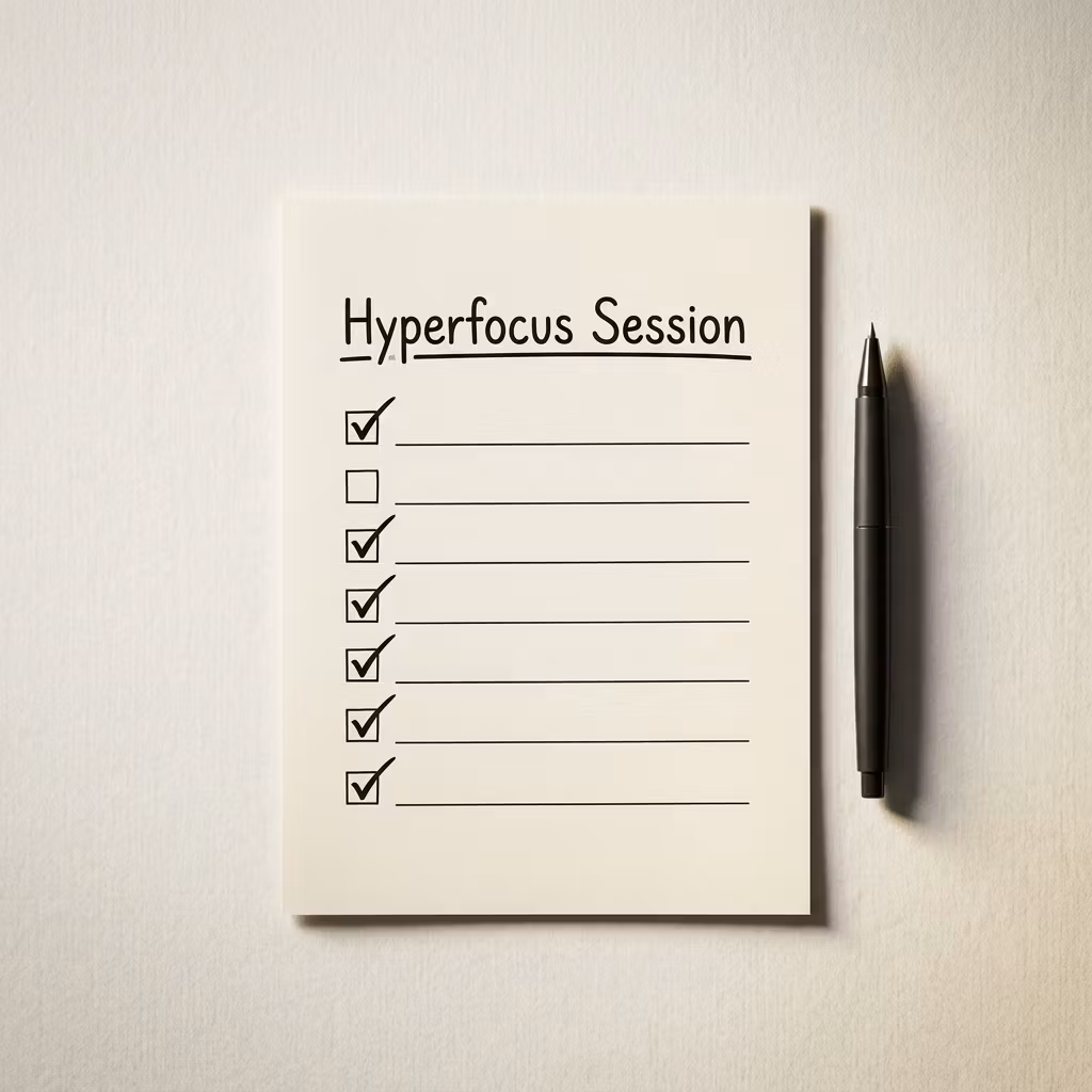 Hyperfocus Session Planner Checklist: 90-Minute Focus