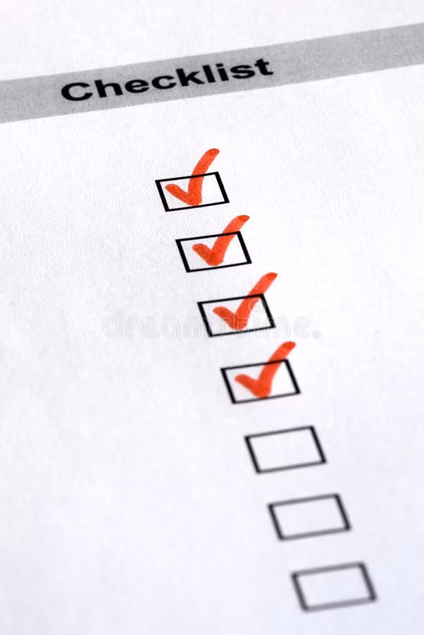 Checklist for life