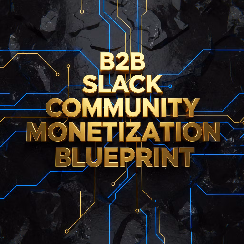 B2B Community Monetization Blueprint