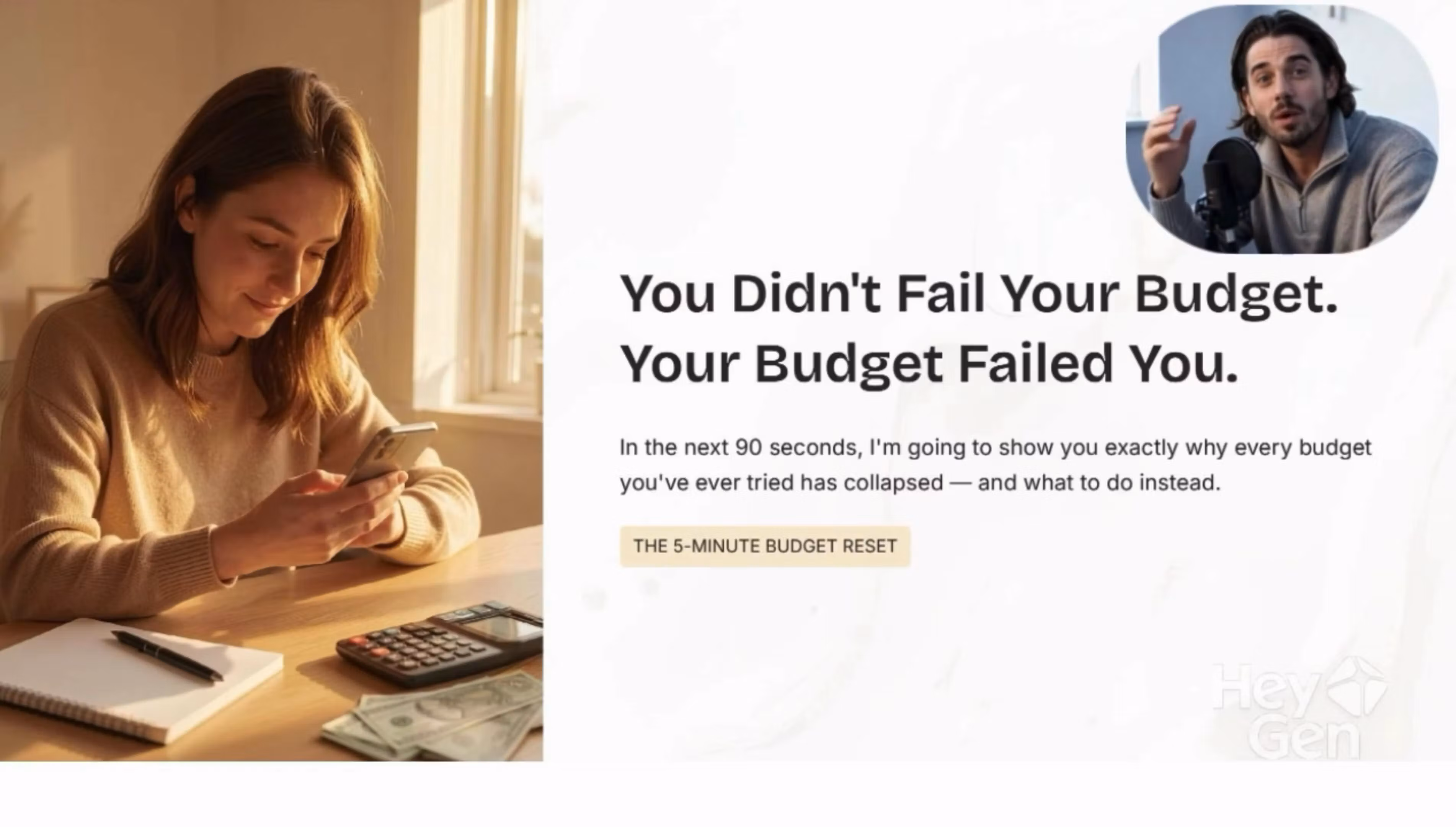 5 minuite budget checklist