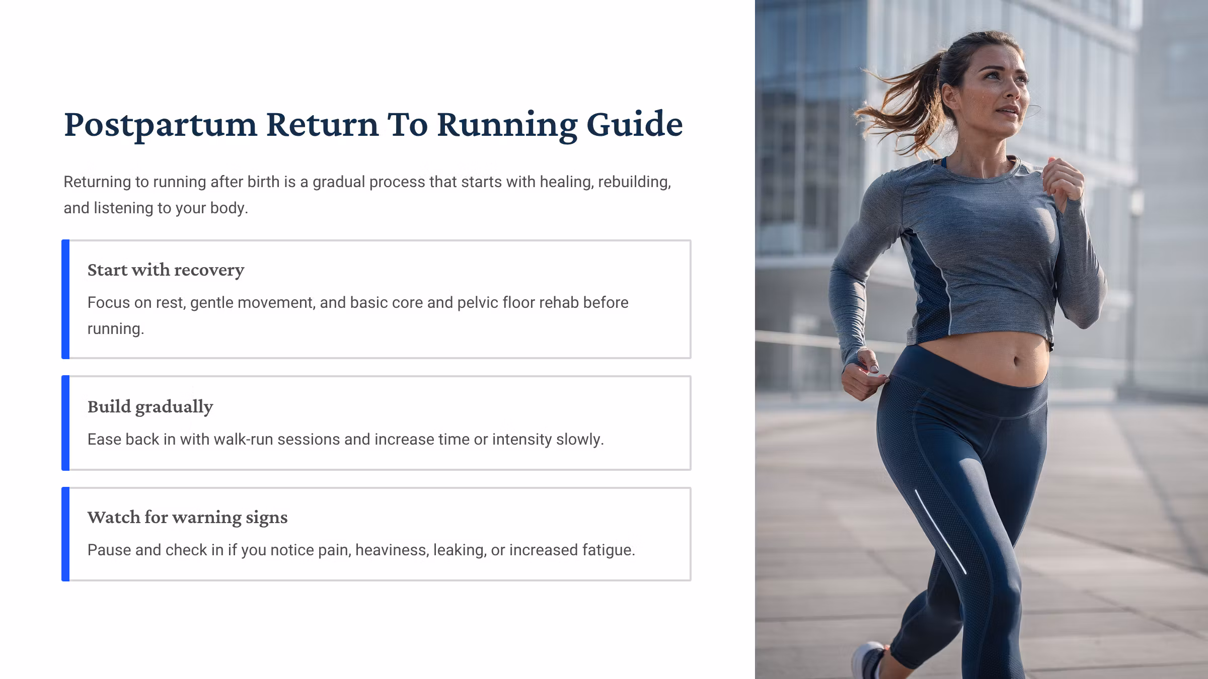 Postpartum Return To Running Guide