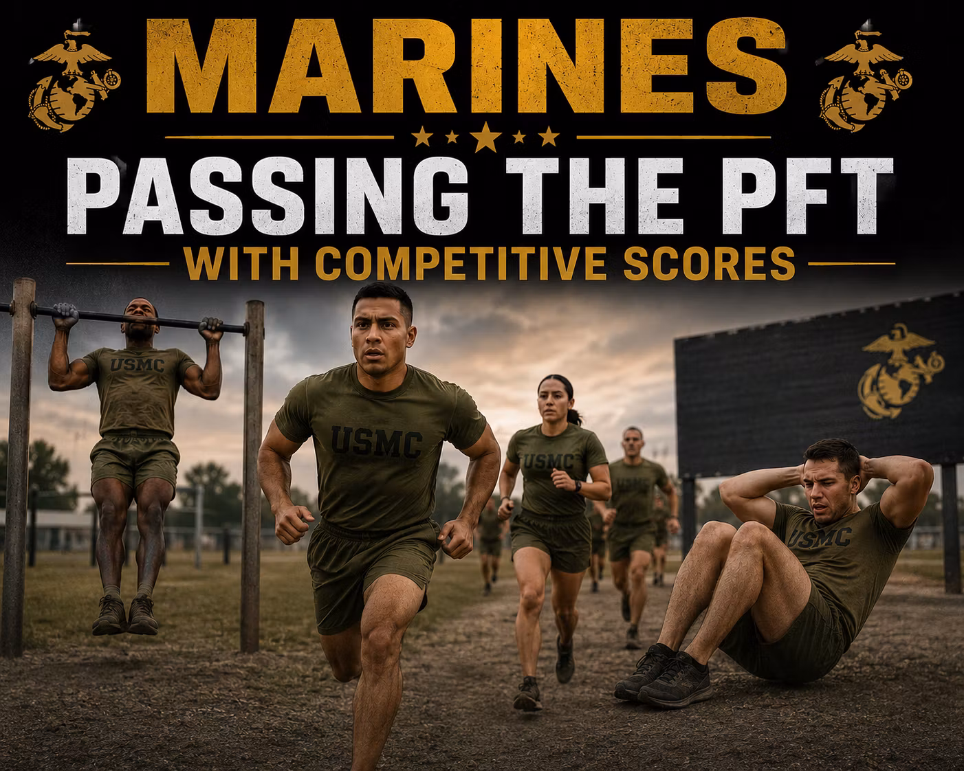 Marines Passing The PFT With Competitive Scores