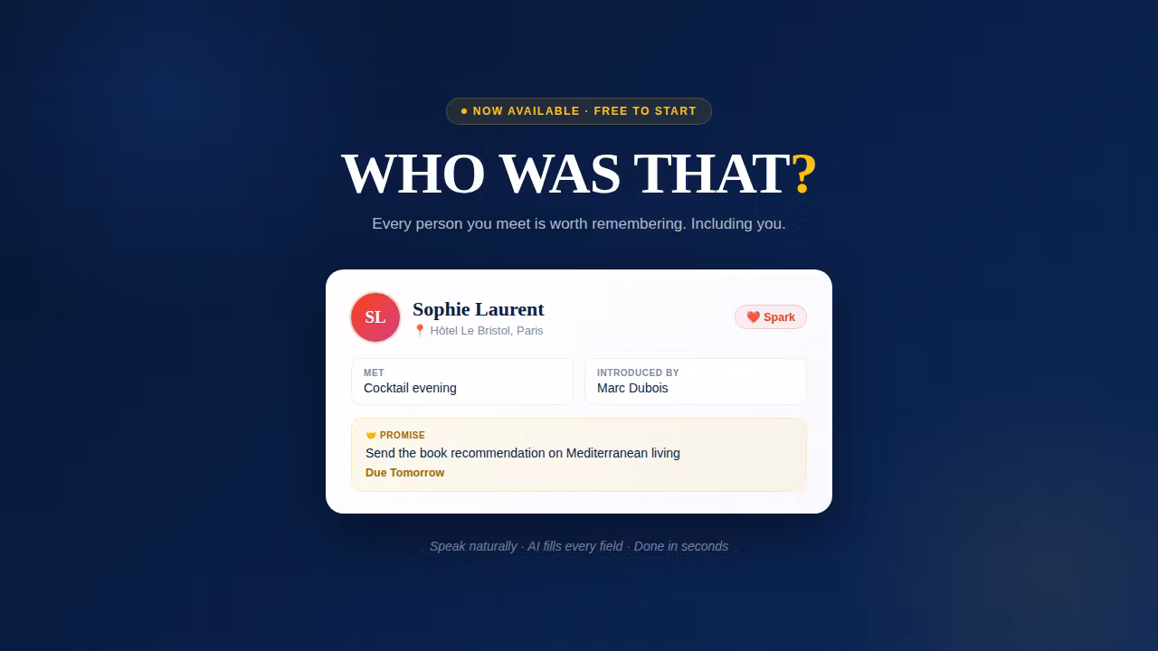 Who Was That? - Free