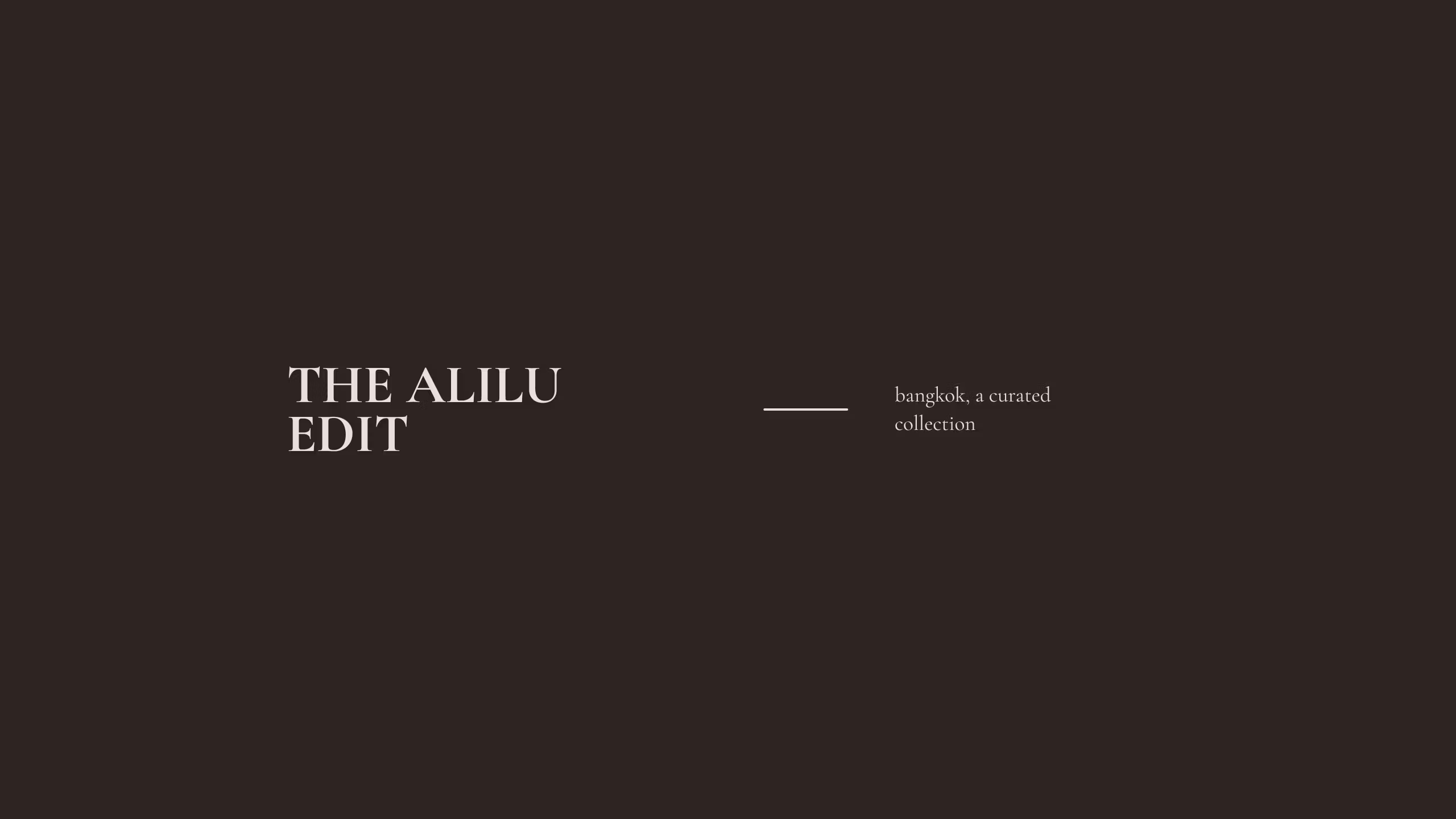 The Alilu Edit