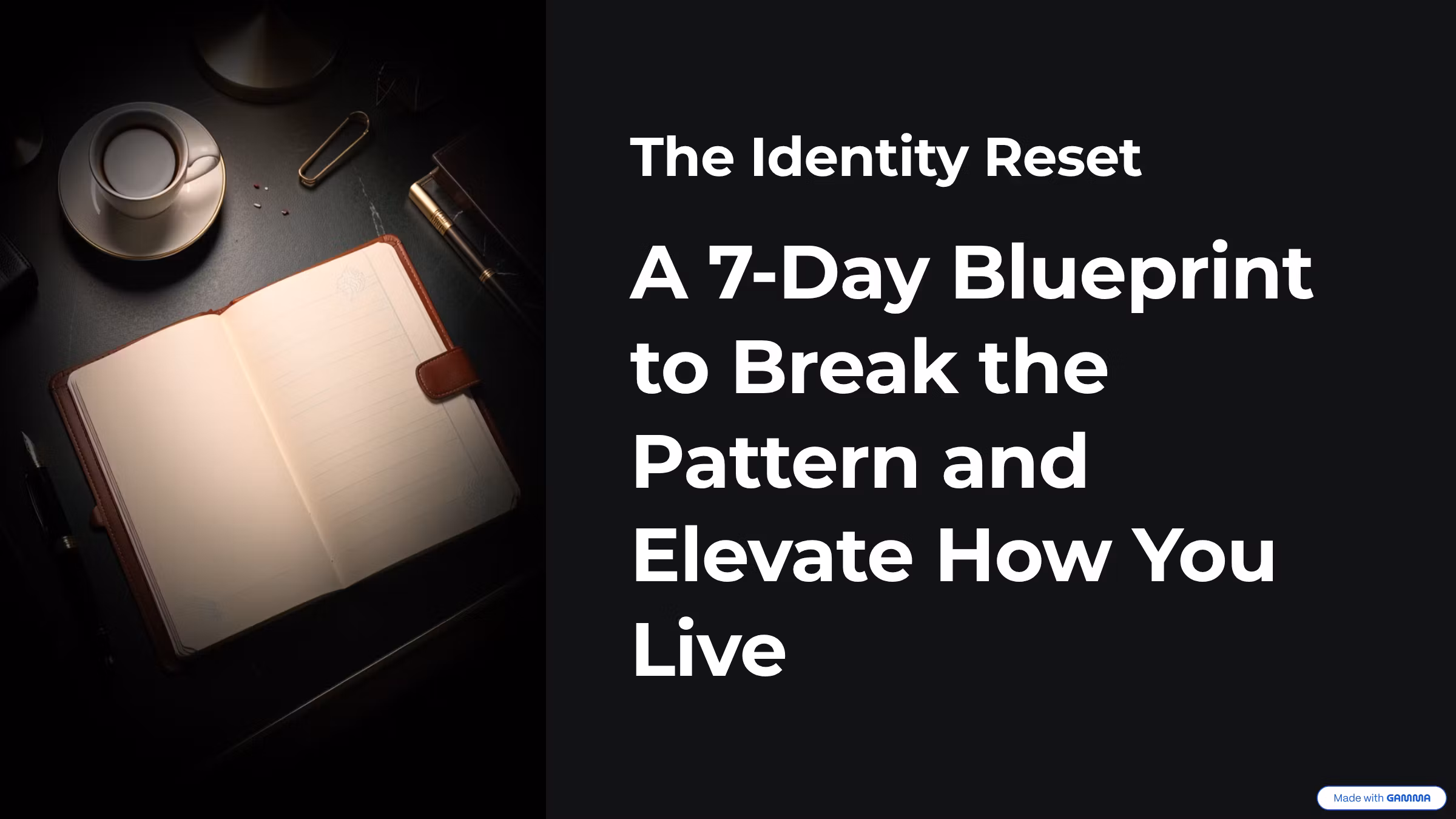 The Identity Reset Blueprint
