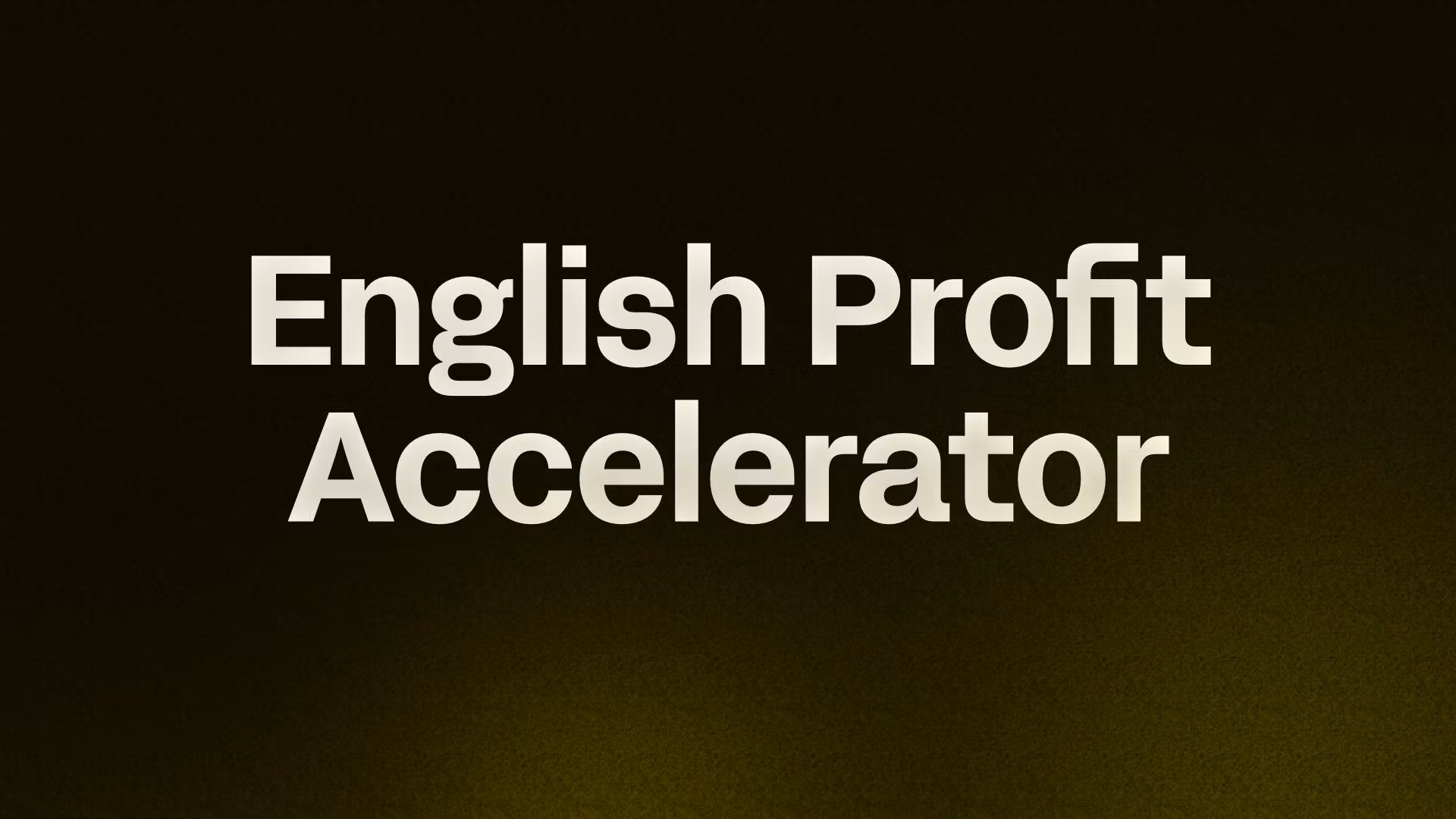 English Profit Accelerator 