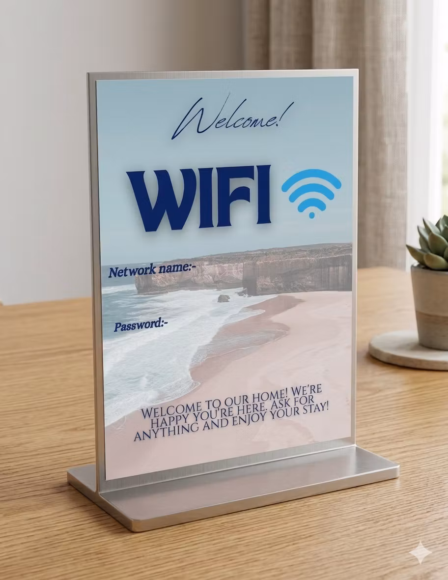 Printable WiFi Sign for Guests