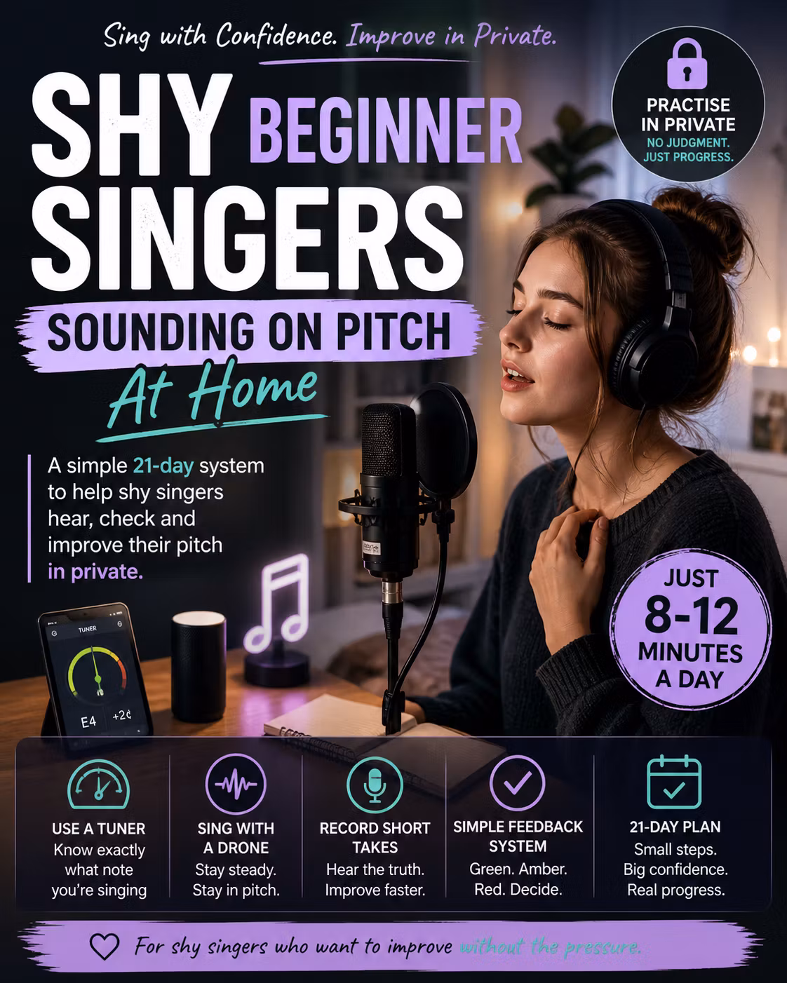 Shy Beginner Singers Sounding On Pitch
