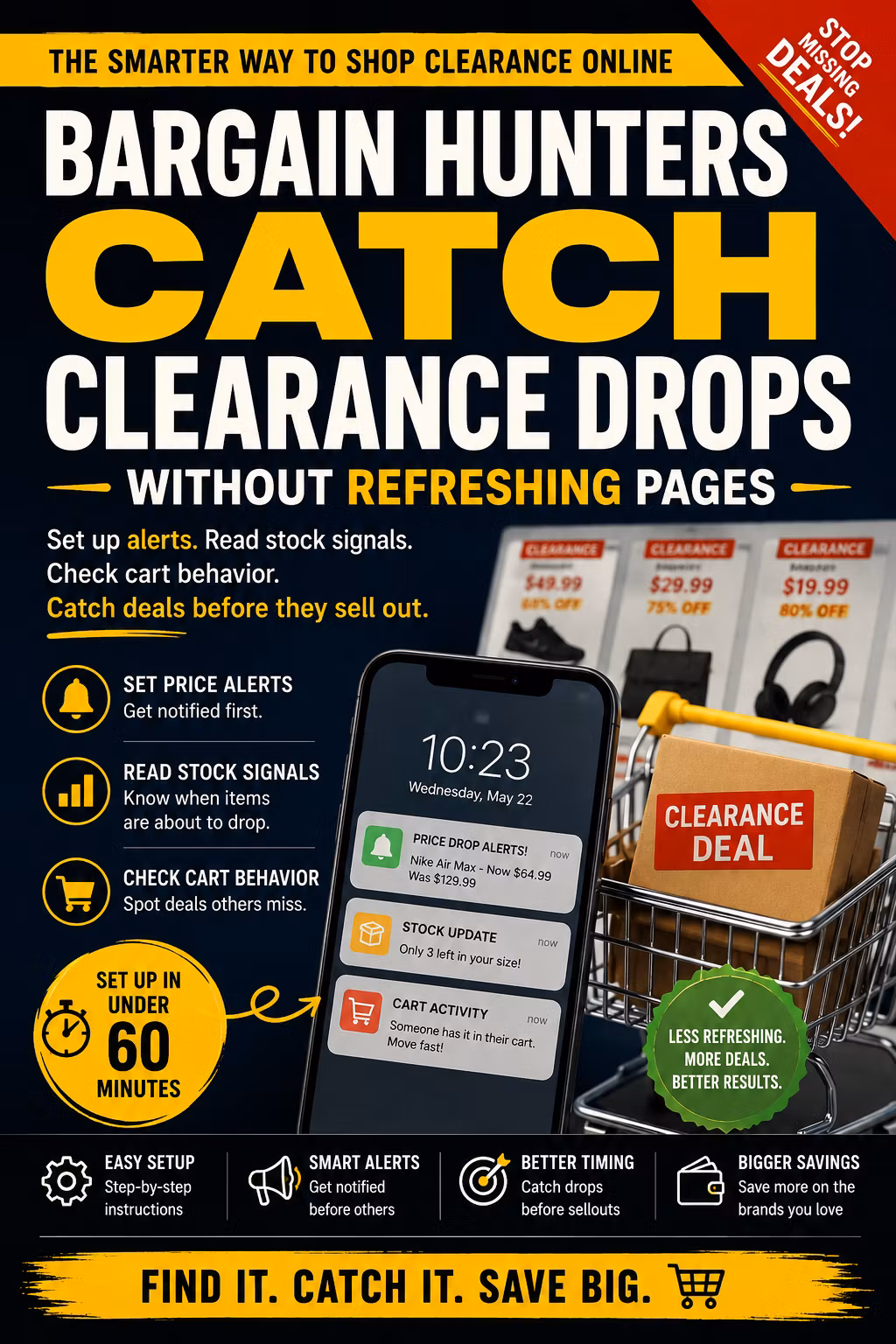 Bargain Hunters Catch Clearance Drops Without Refreshing Pages