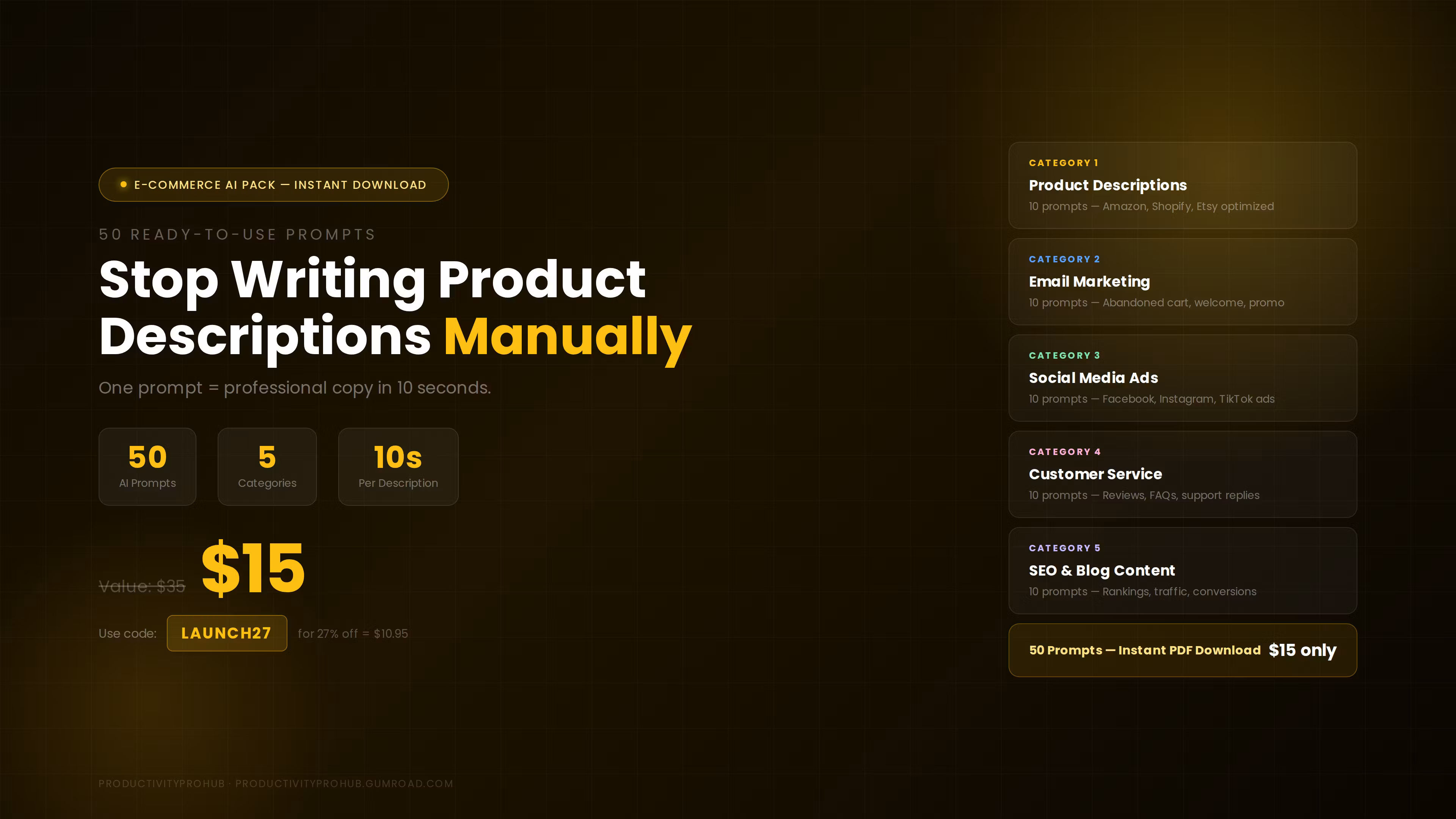 E-Commerce AI Prompt Pack