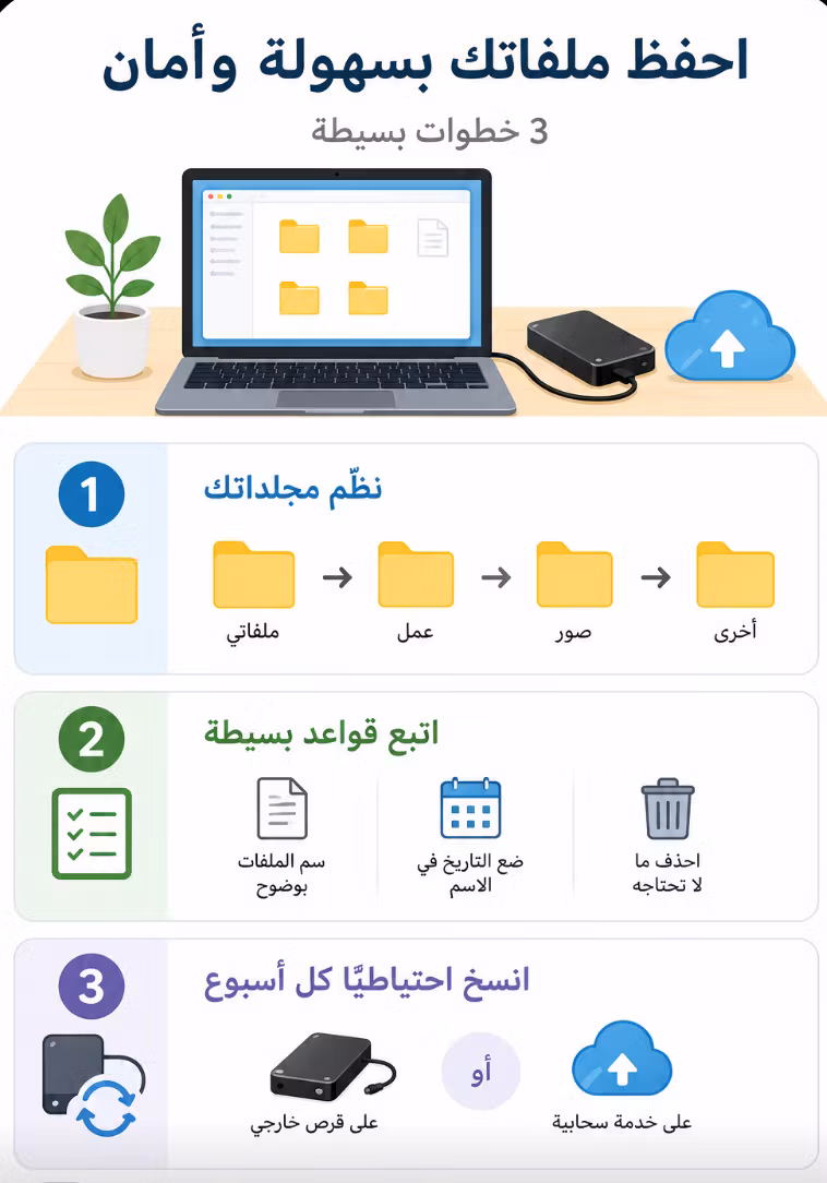 تنظيم صورك ومستنداتك دون الاعتماد على ال