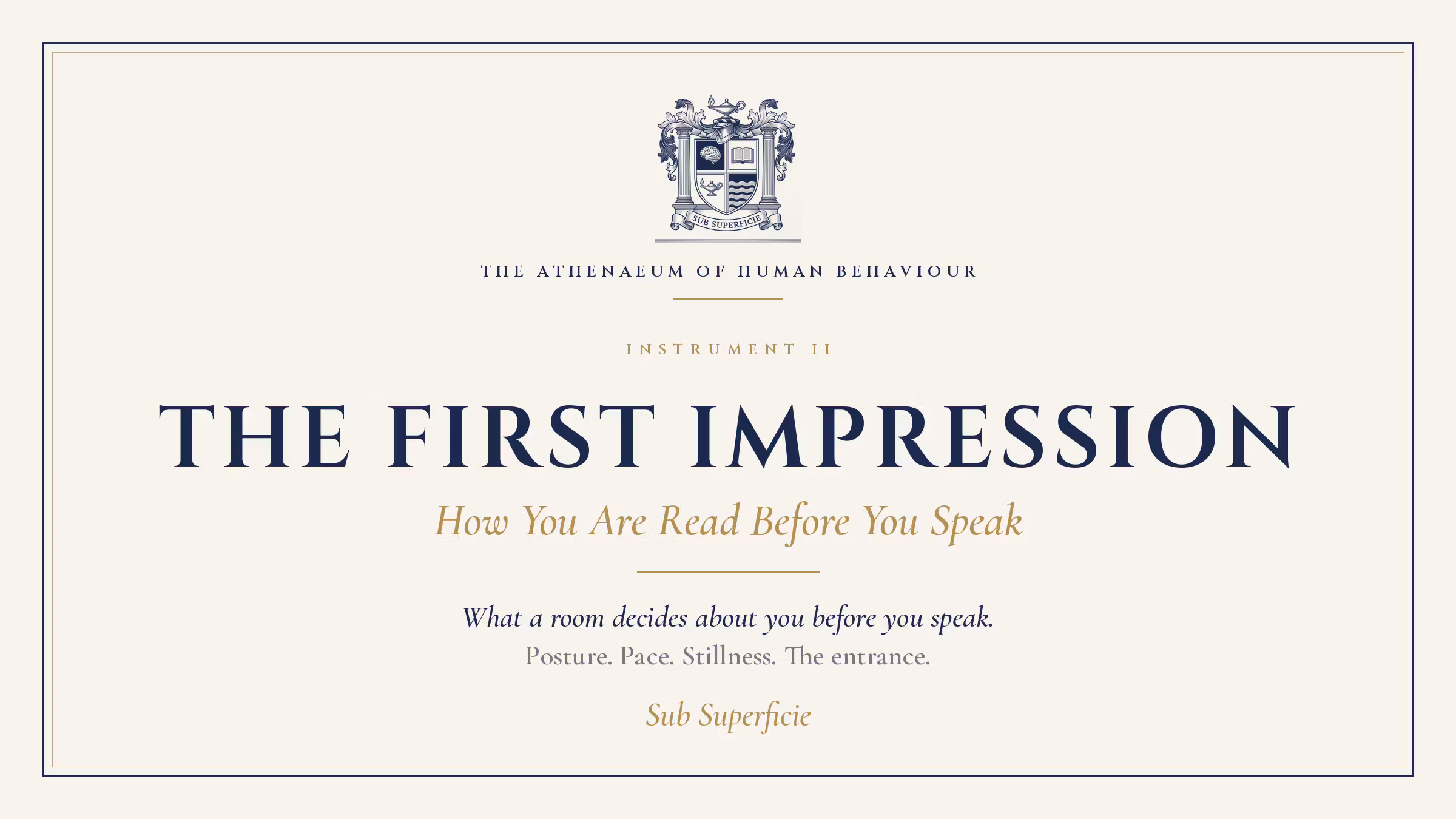 The First Impression