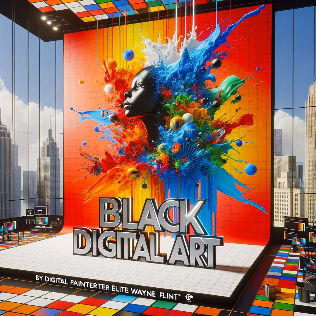 black digital art