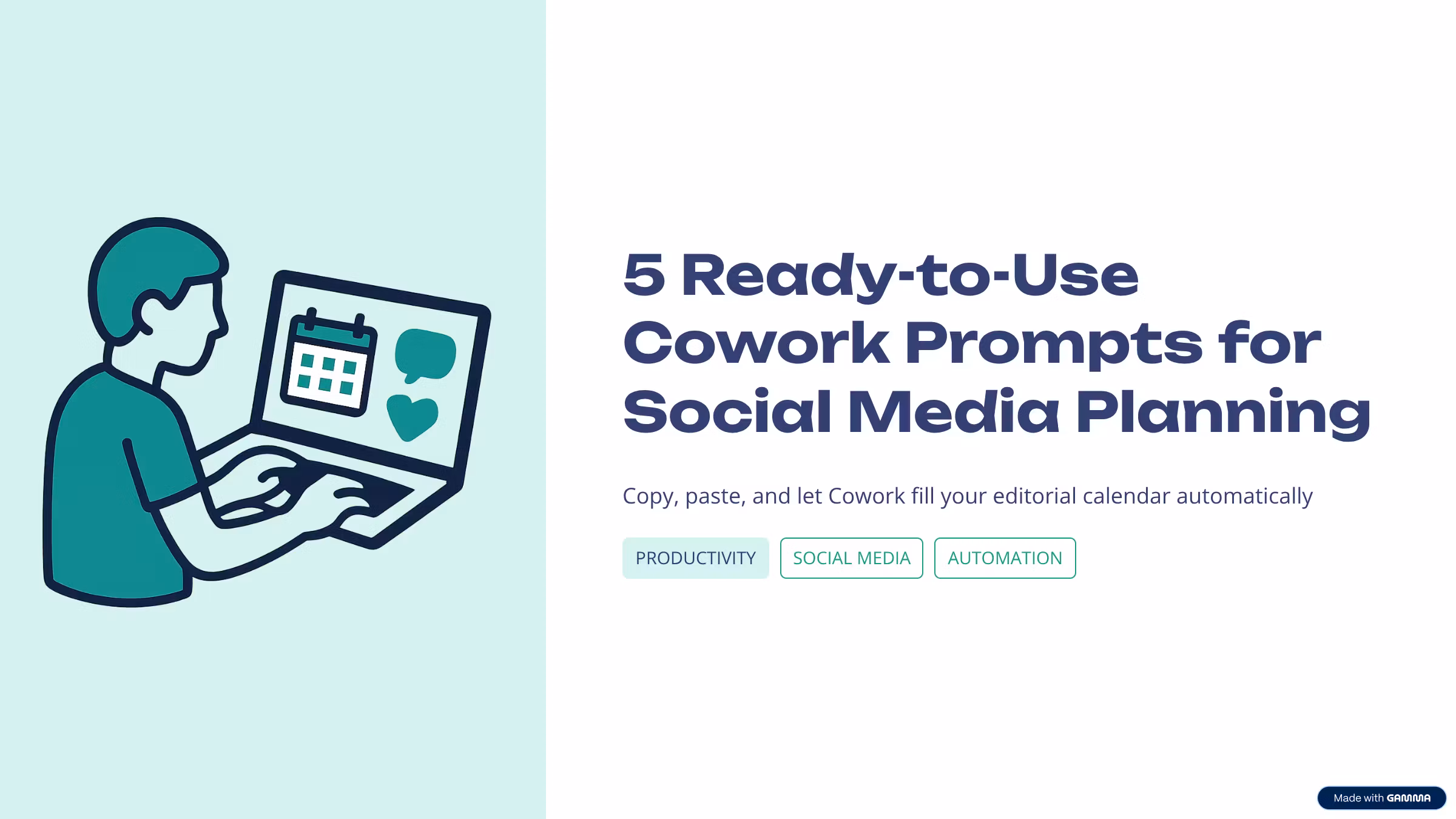 Stop Planning Manually – 5 Cowork Prompts for Social Media