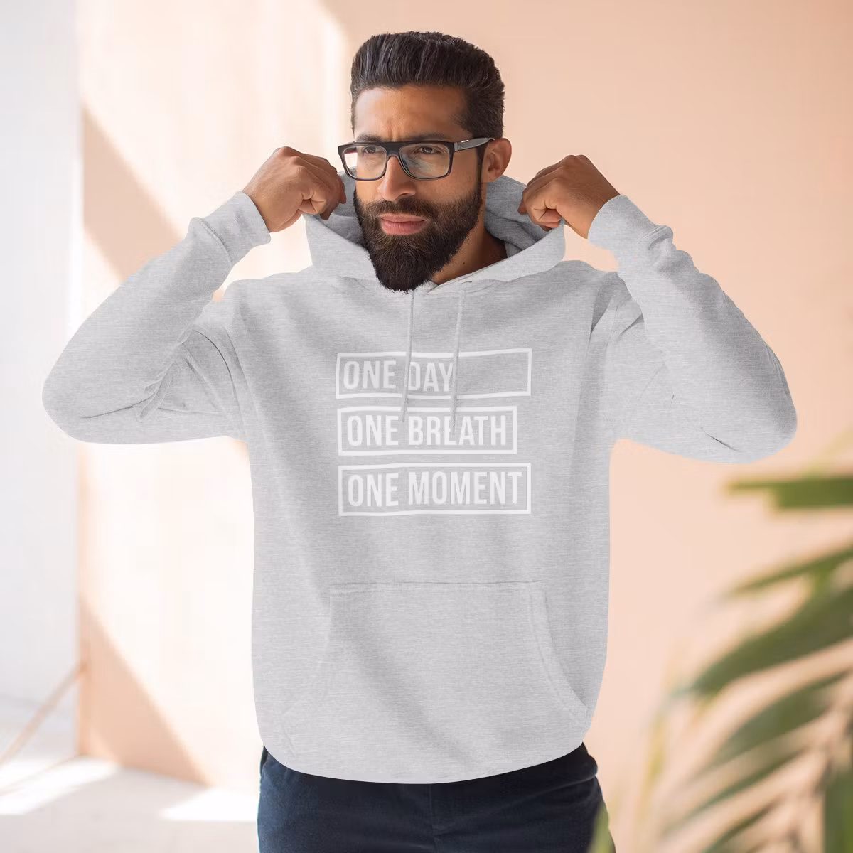 One Day One Breath One Moment Fleece Hoodie