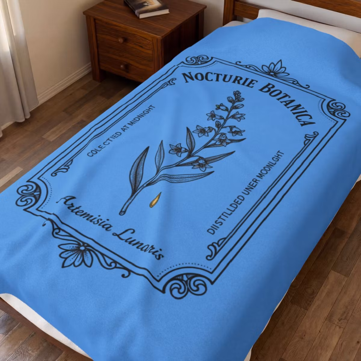 Nocturie Botanica Apothecary Velveteen Plush Blanket