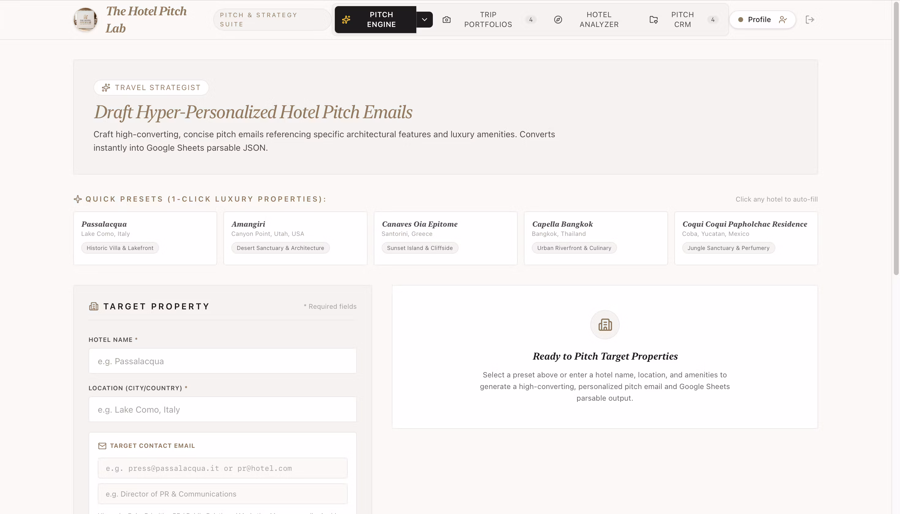 The Hotel Pitch Lab