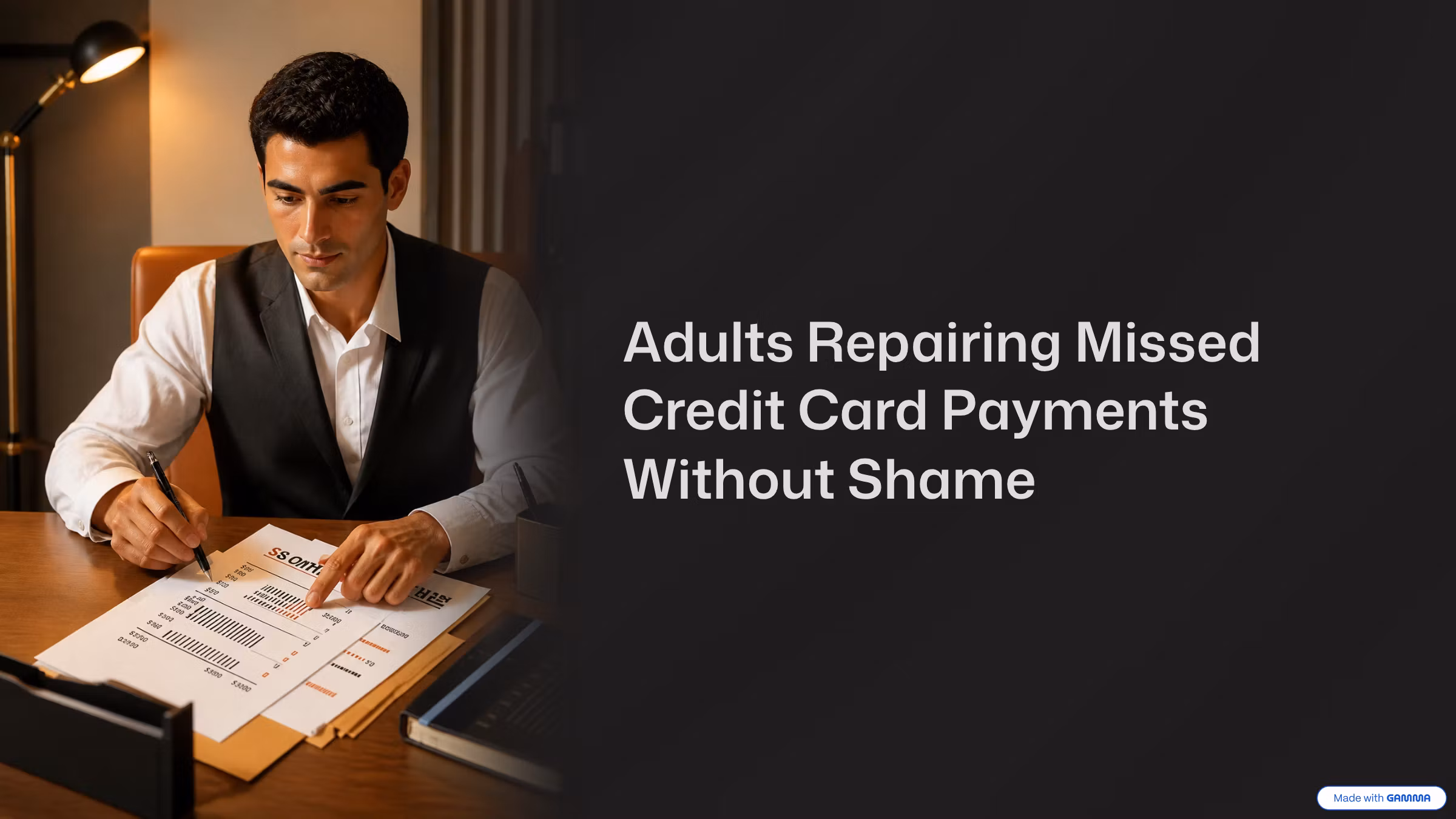 Adults Repairing Missed Credit Card Payments Without Shame