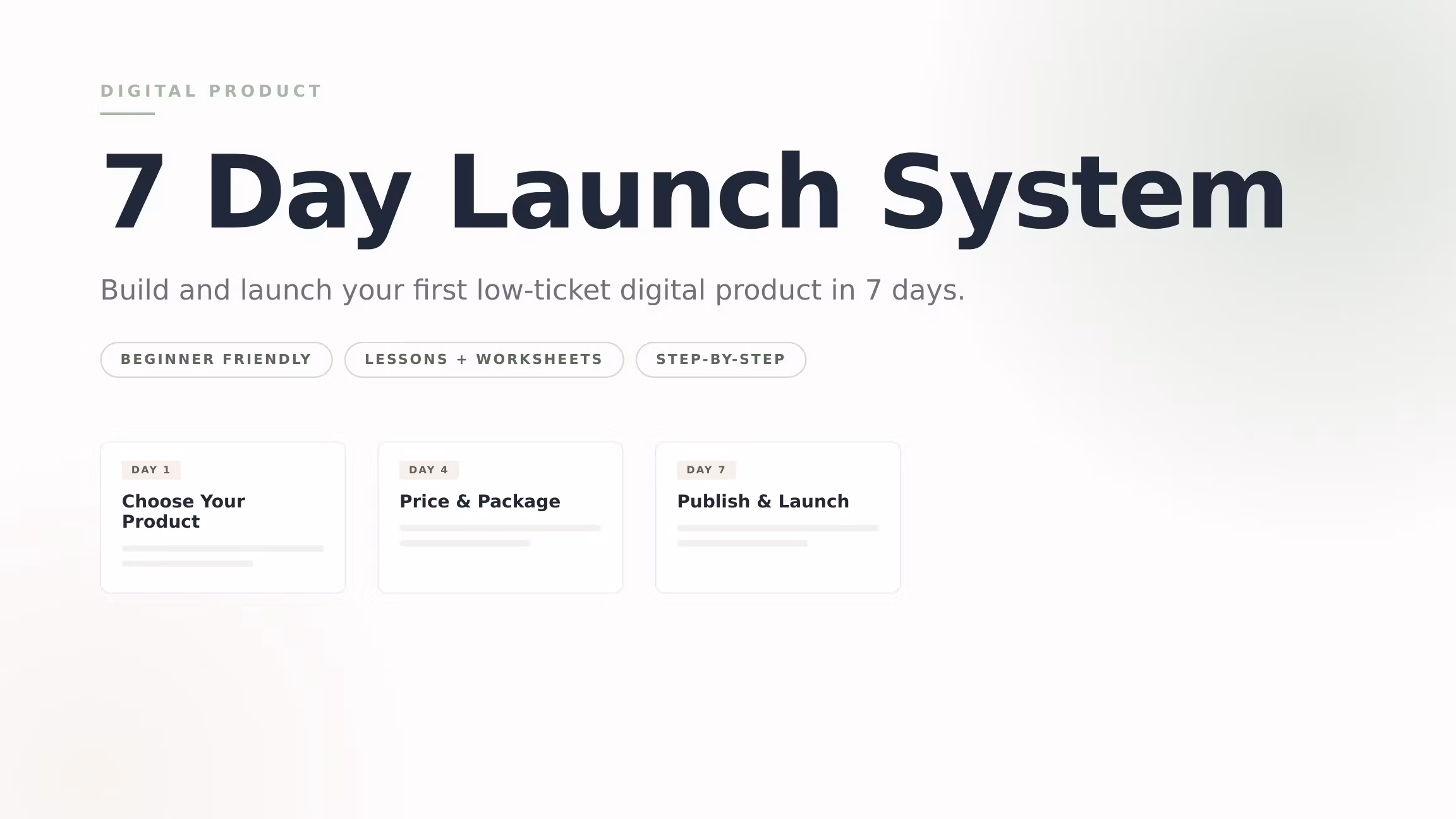 7 Day Launch System