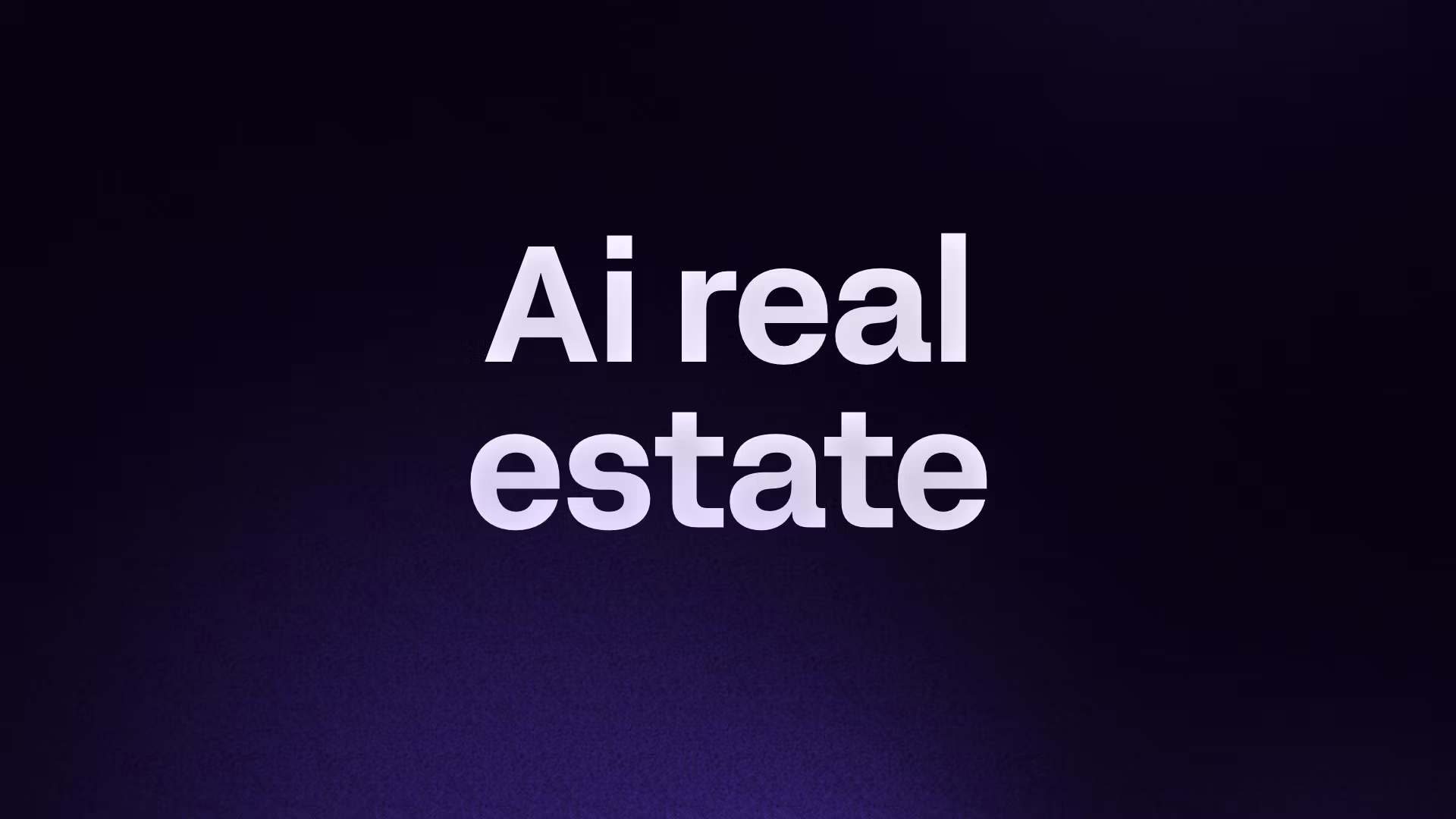 Ai real estate 
