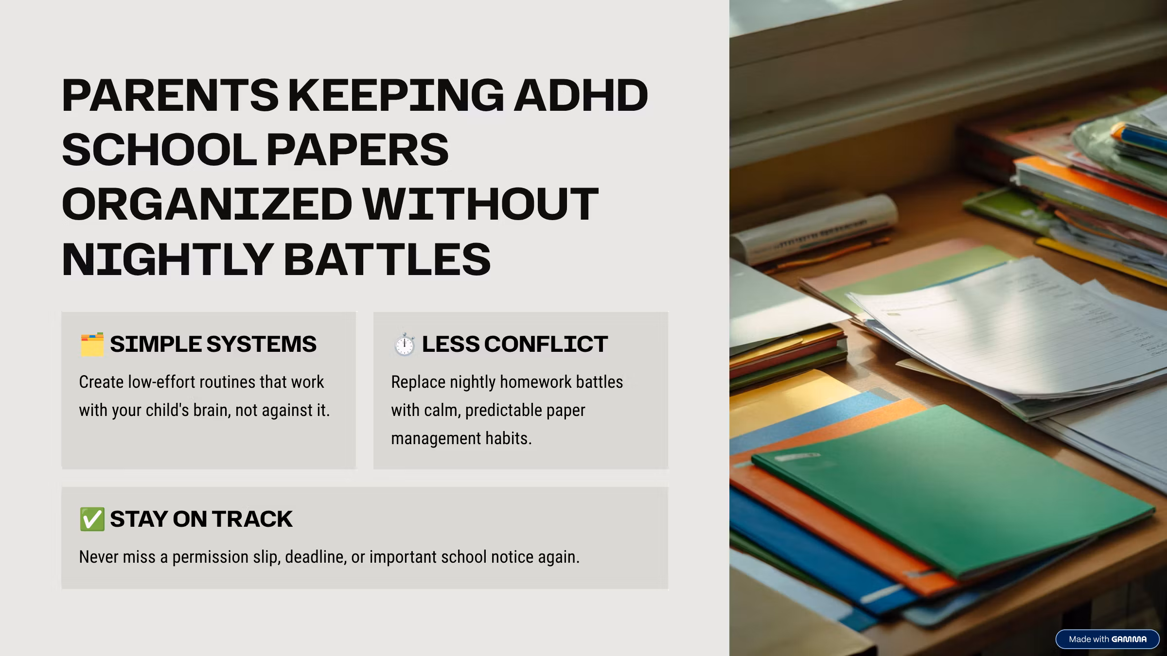 ADHD School Papers Organized 