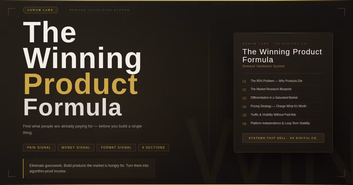 The Winning Product Formula