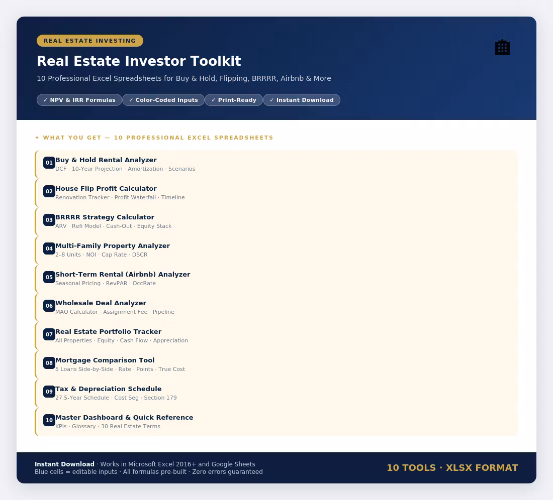 Real Estate Spreadsheets