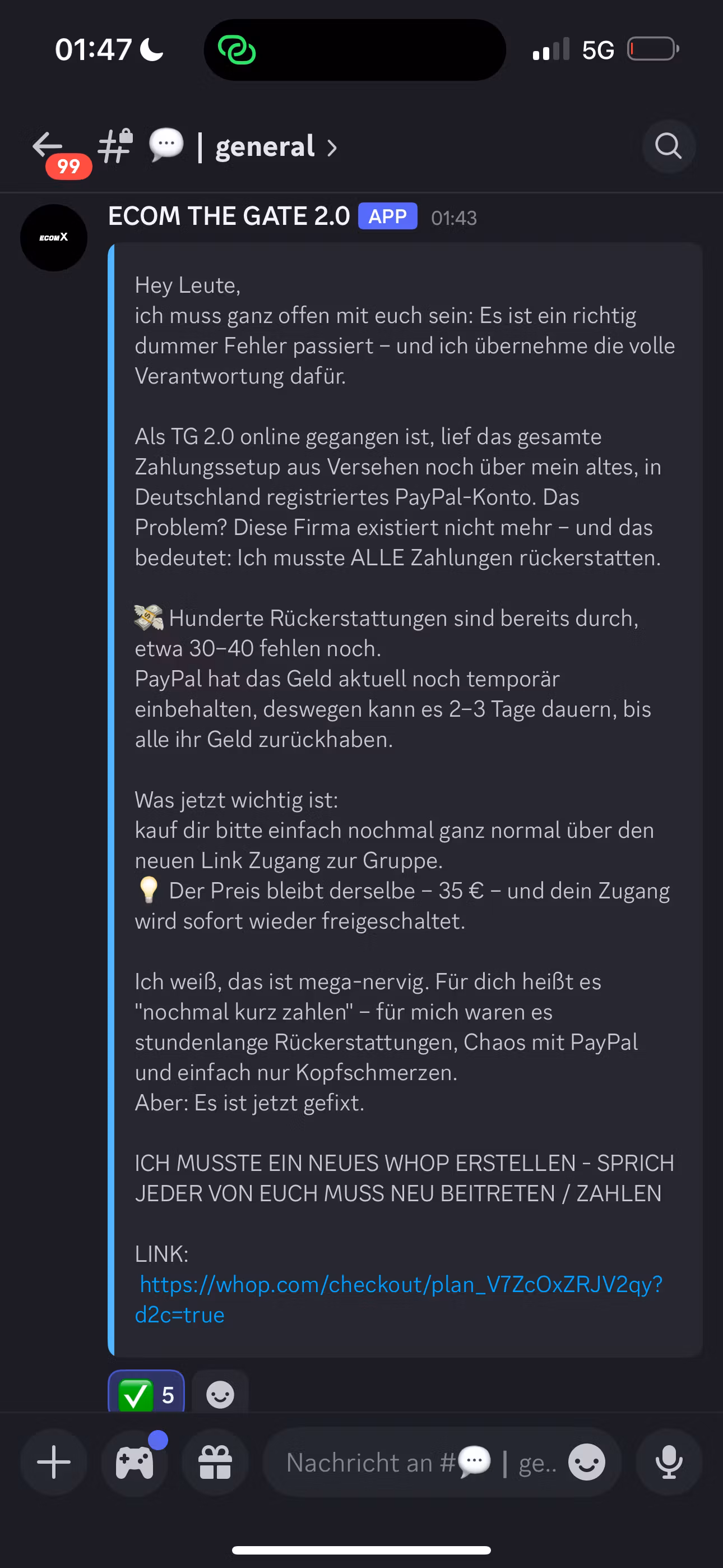 fehler / nicht beitreten 