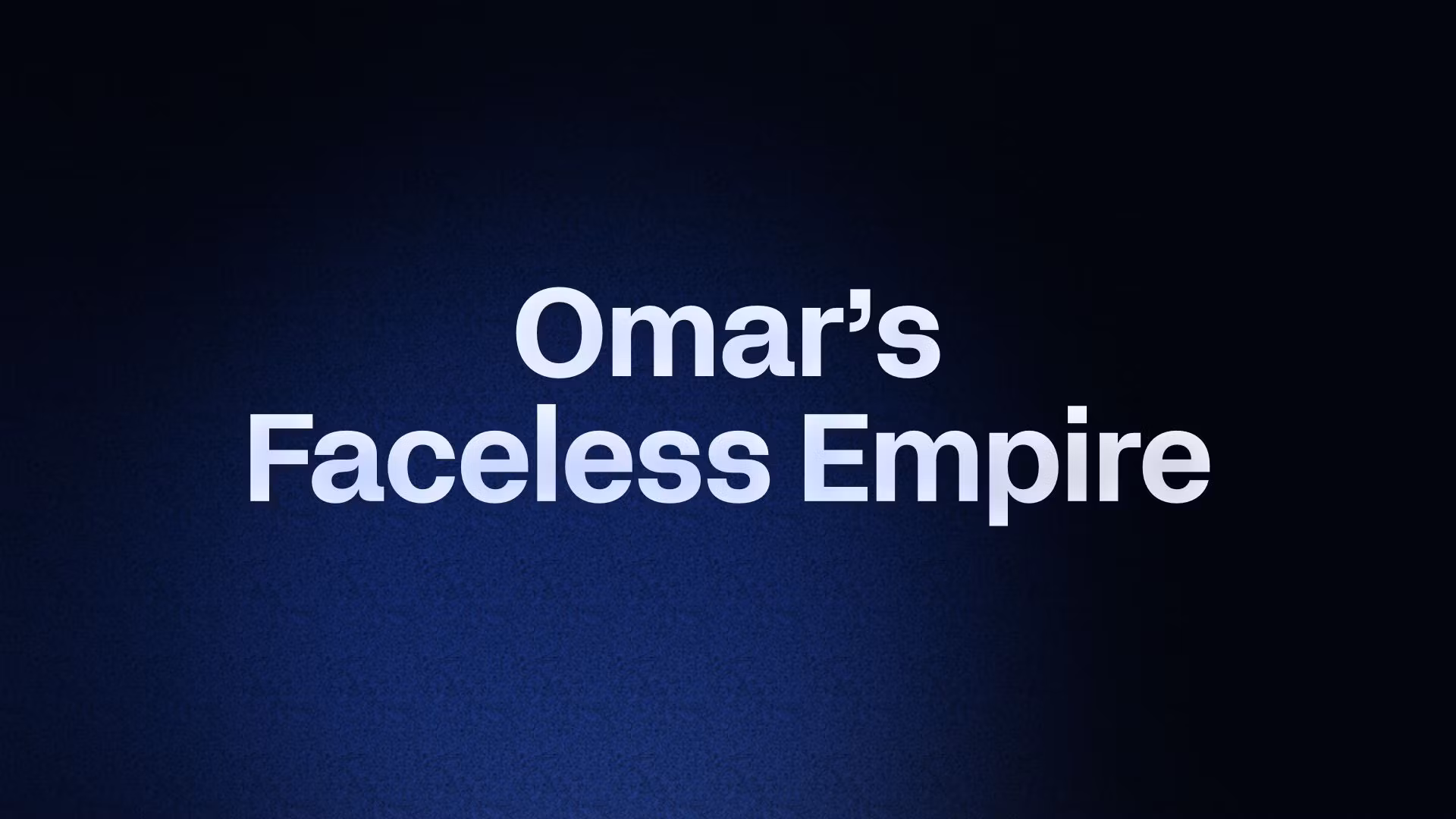 Omar’s Faceless Empire
