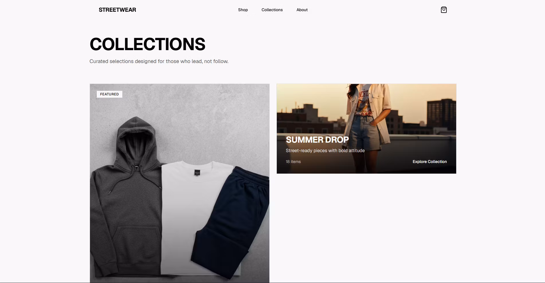 Modern Minimalist E-Commerce Landing Page Template (HTML & Responsive CSS)