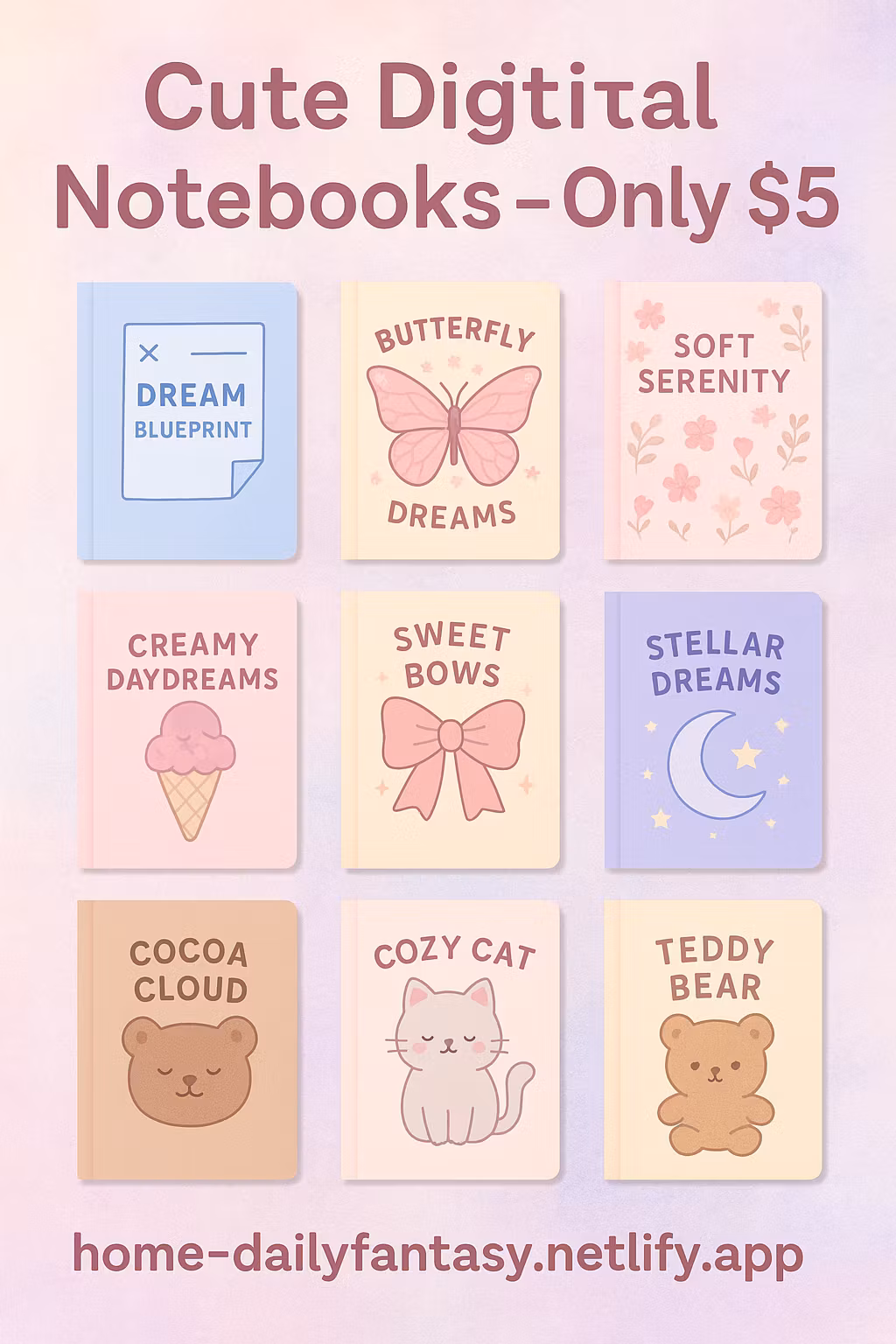 Cute digital notebook 