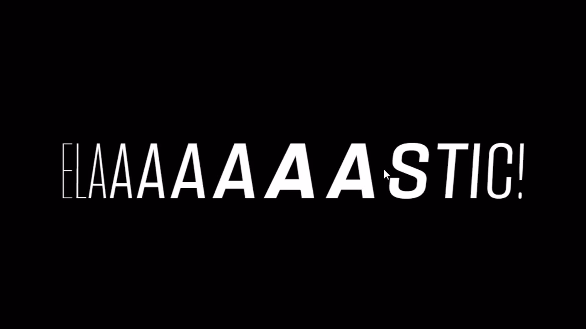 Elastic Physics Text Effect