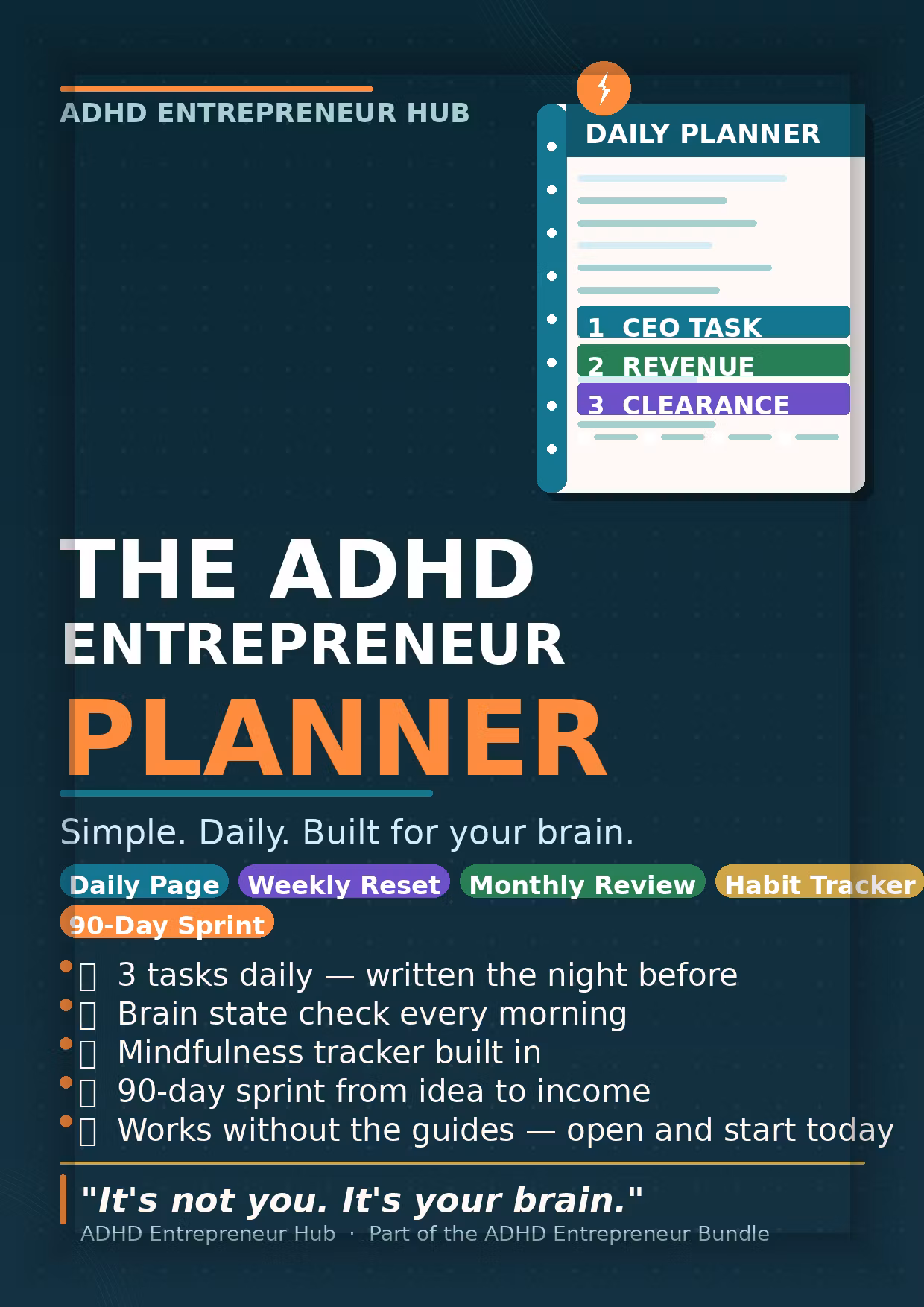 The ADHD Entrepreneur Daily Planner