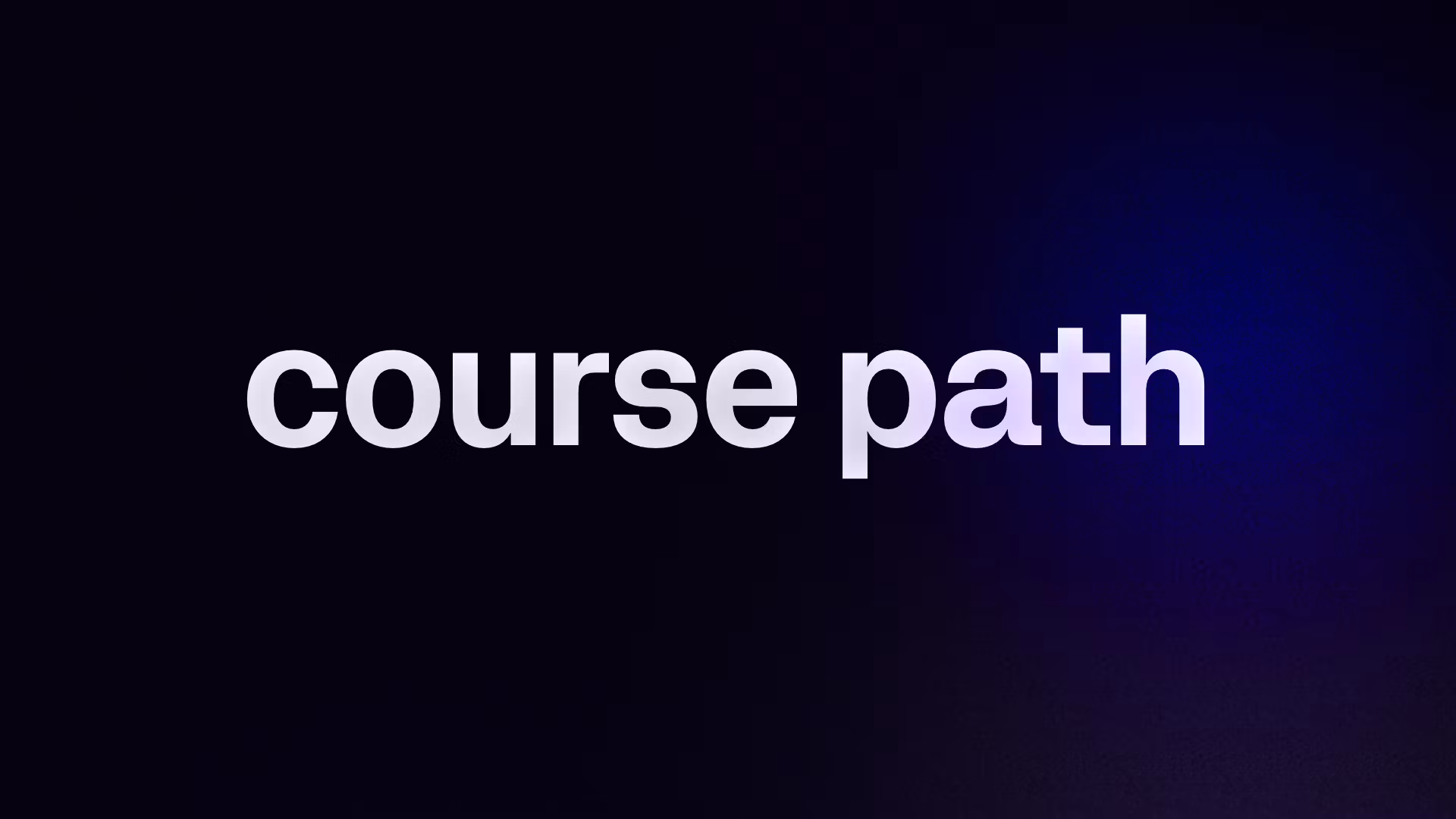 course path 