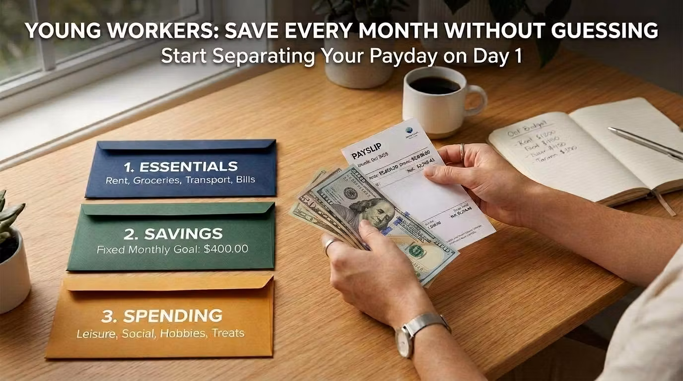 Young Workers Saving Every Month Without Guessing Leftover Money