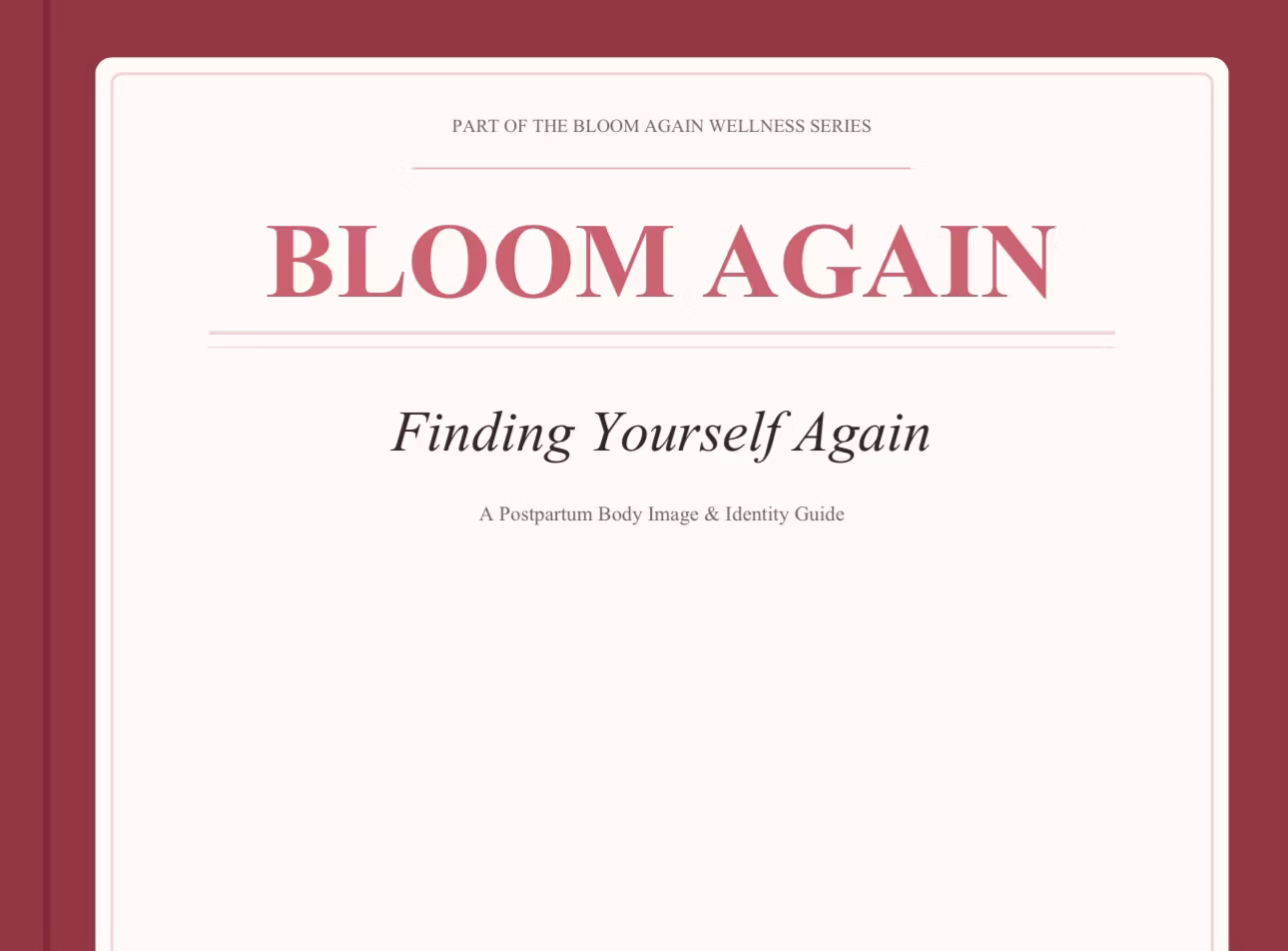 Finding Yourself Again