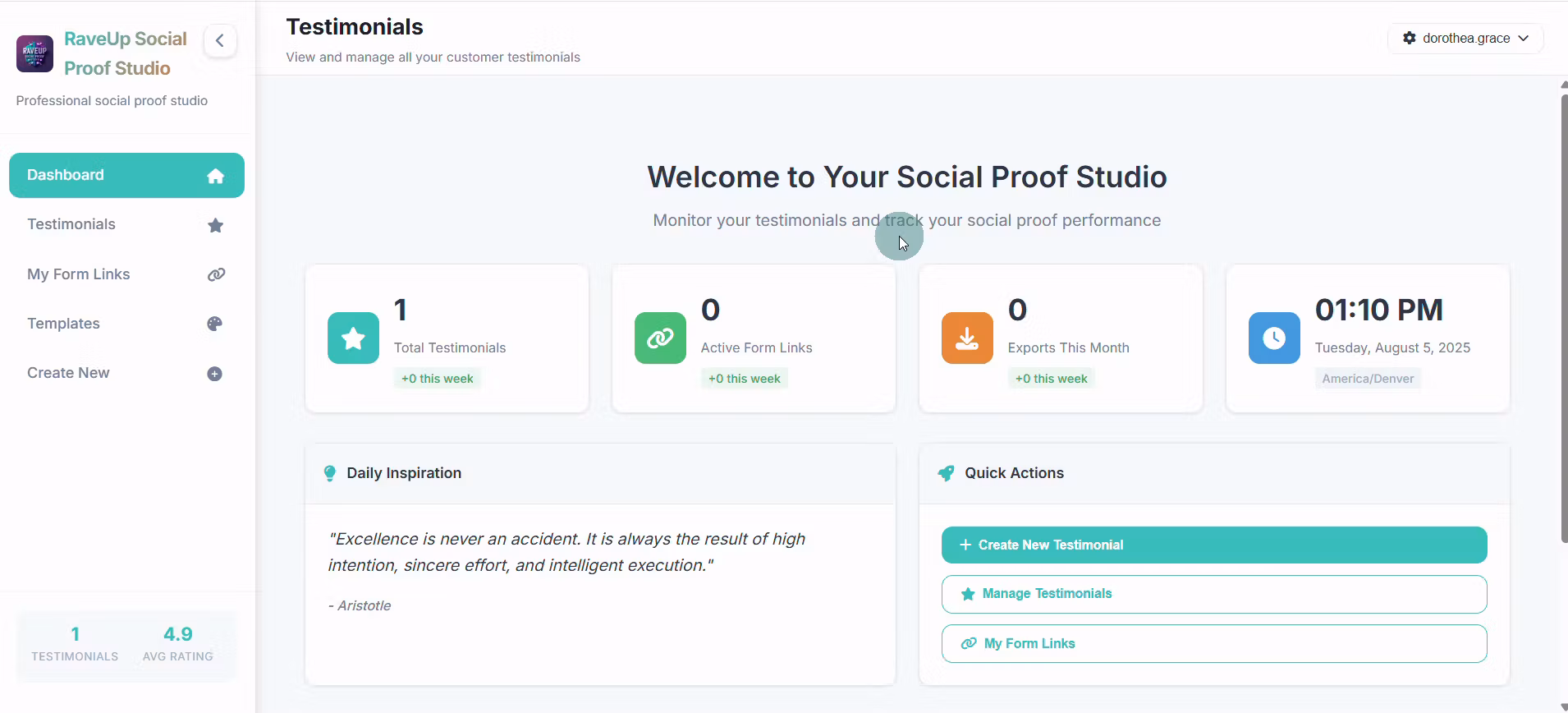Rave Up Social Proof Studio 