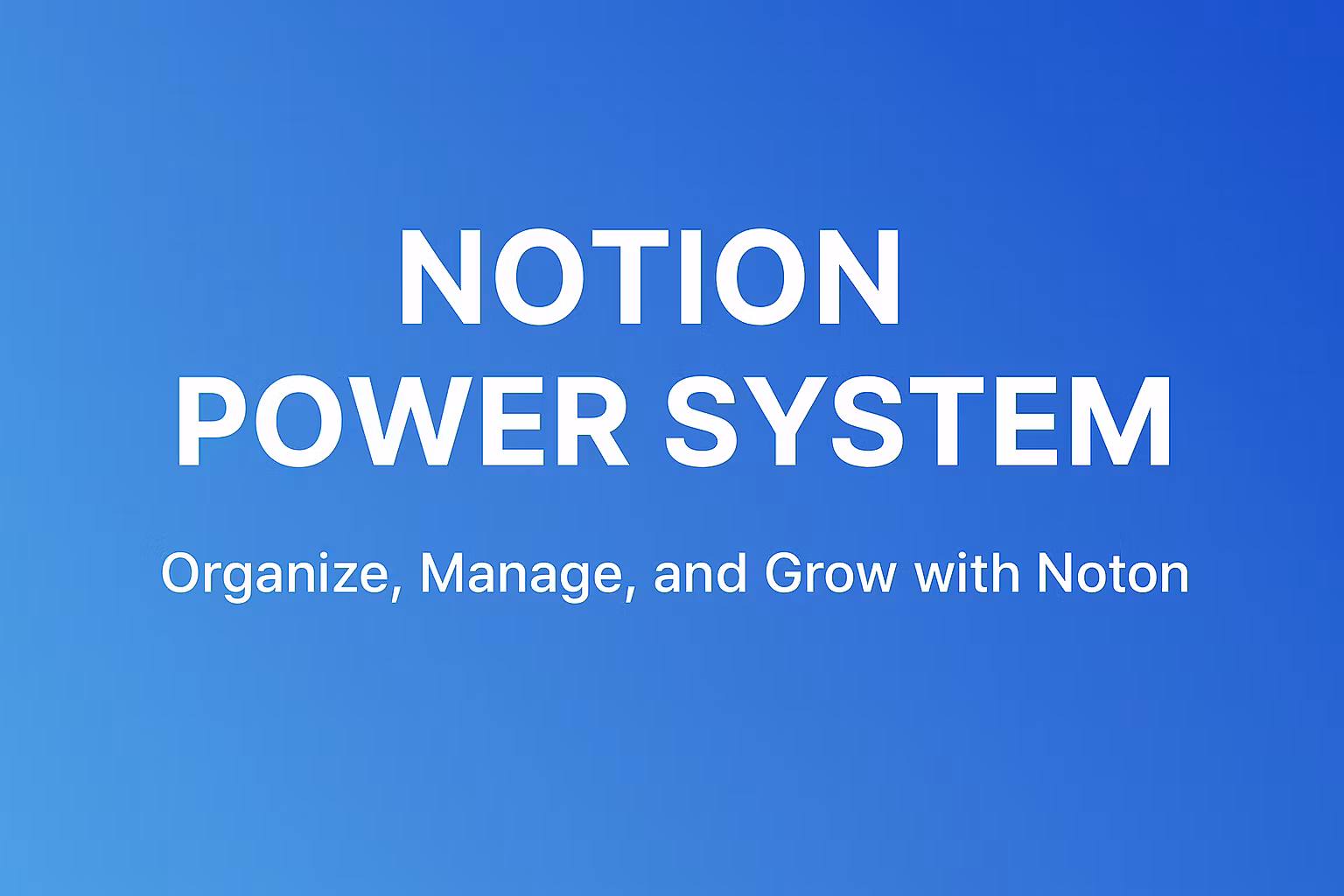 Notion Power System
