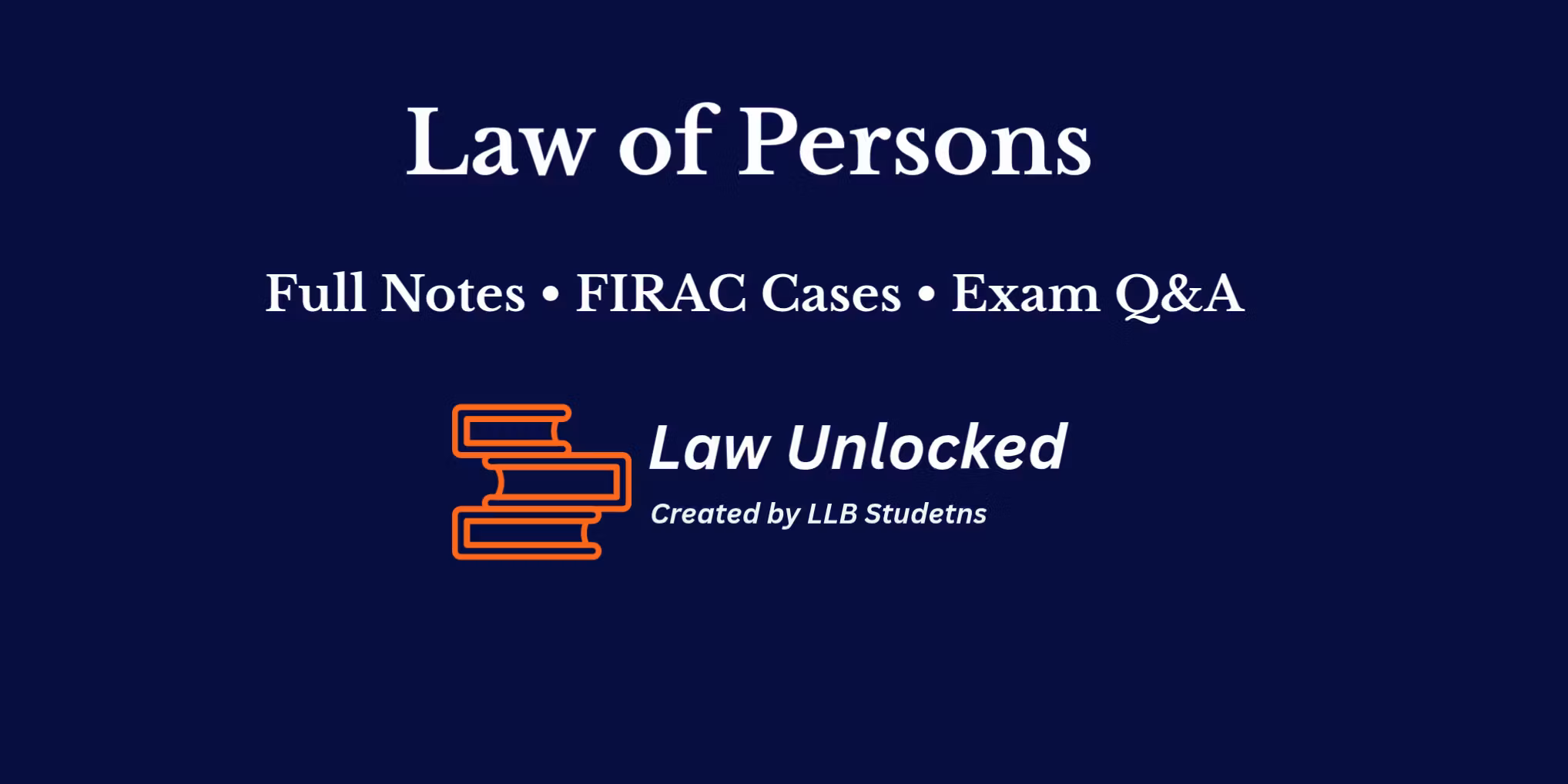 Law of Persons First Year Pack