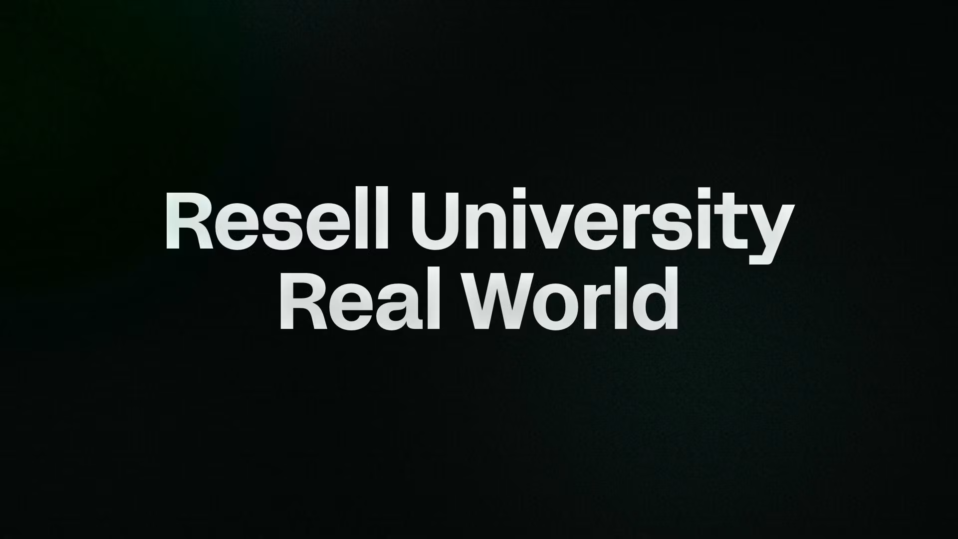 Resell University - IRL