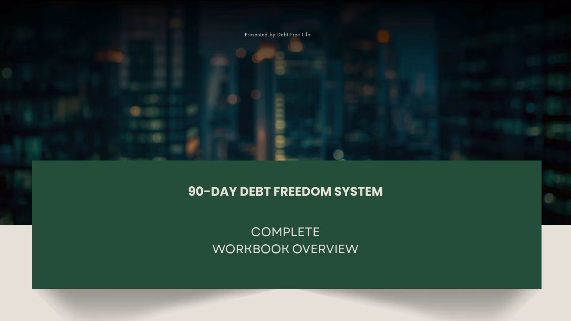 90-Day Debt Freedom System