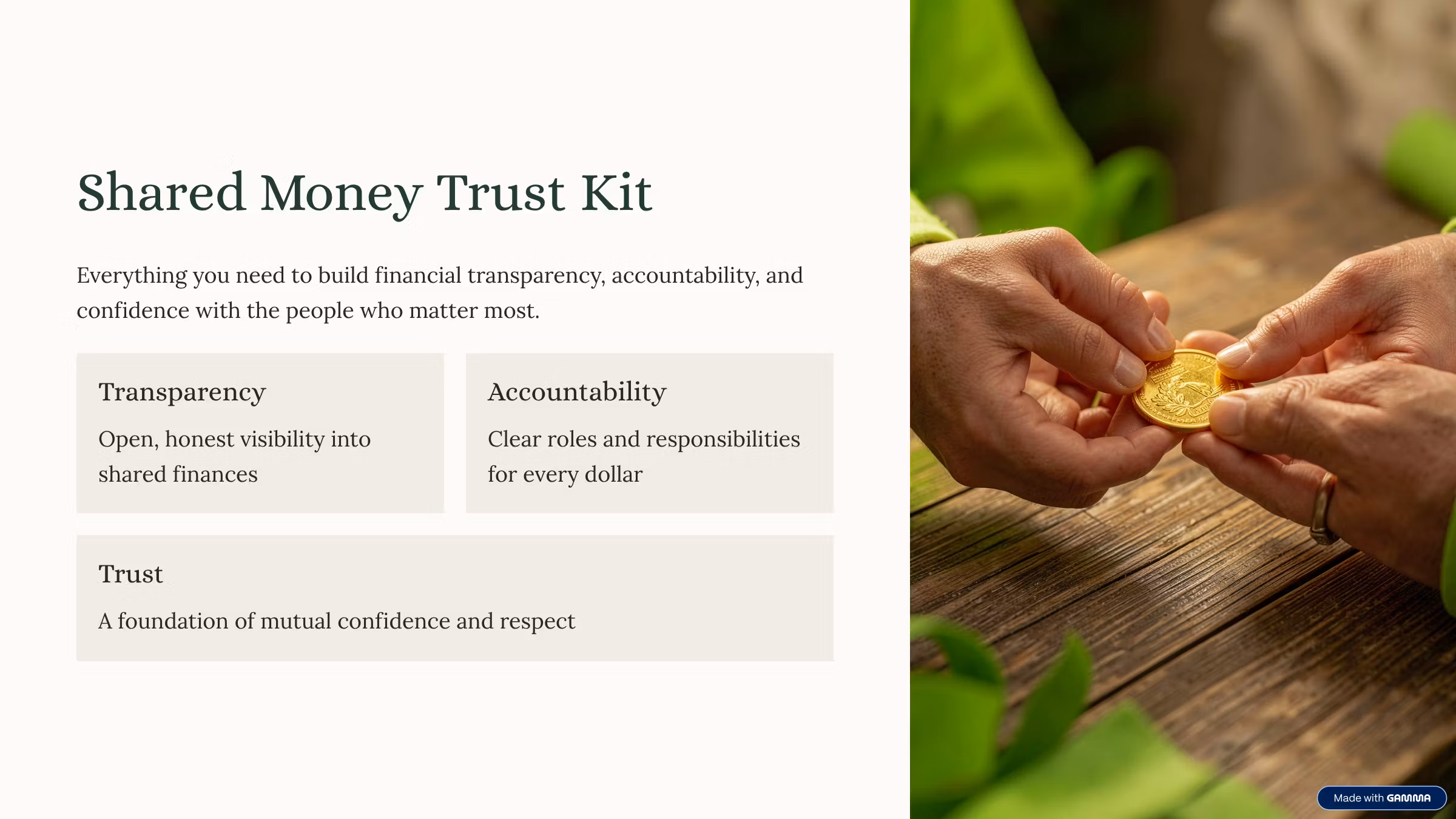 Shared Money Trust Kit